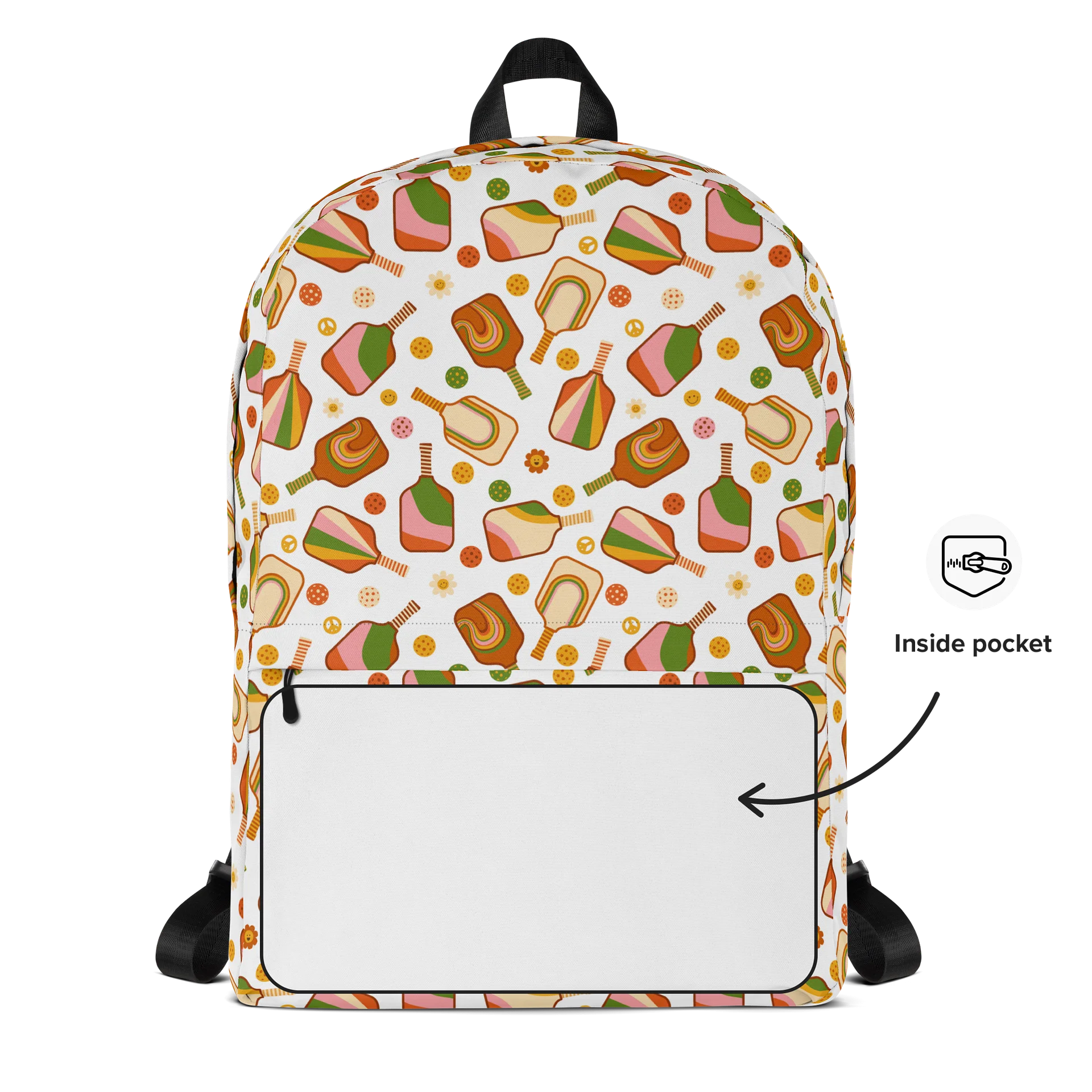 Groovy Retro Pickleball Backpack with Pocket product image (5)