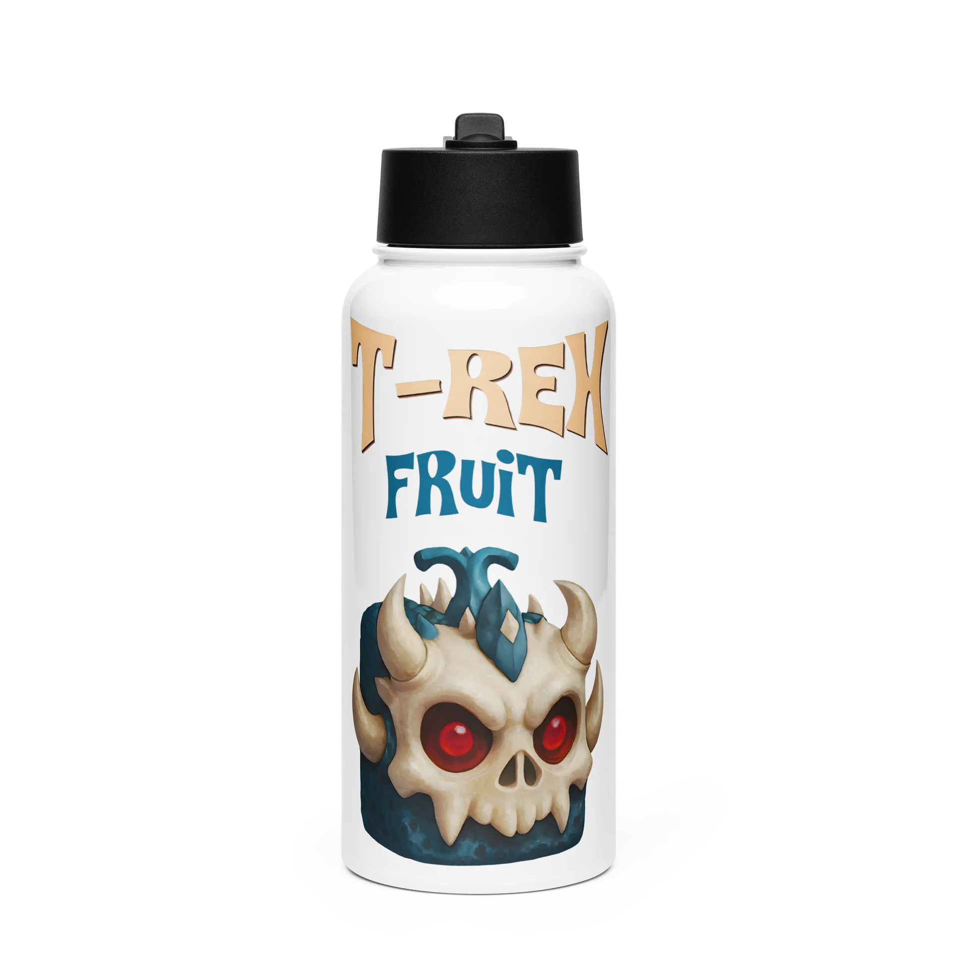 T-Rex Fruit Blox Fruits Gamer Stainless Steel Water Bottle With Straw Gift For Kids product image (1)