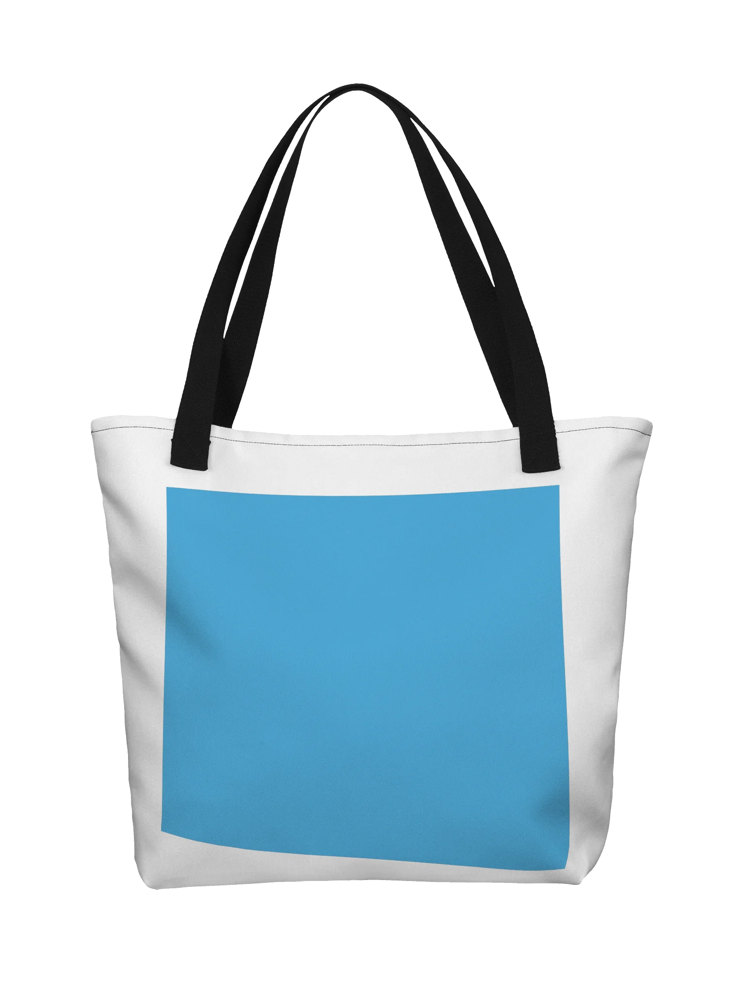 Blue word tote – white product image (1)