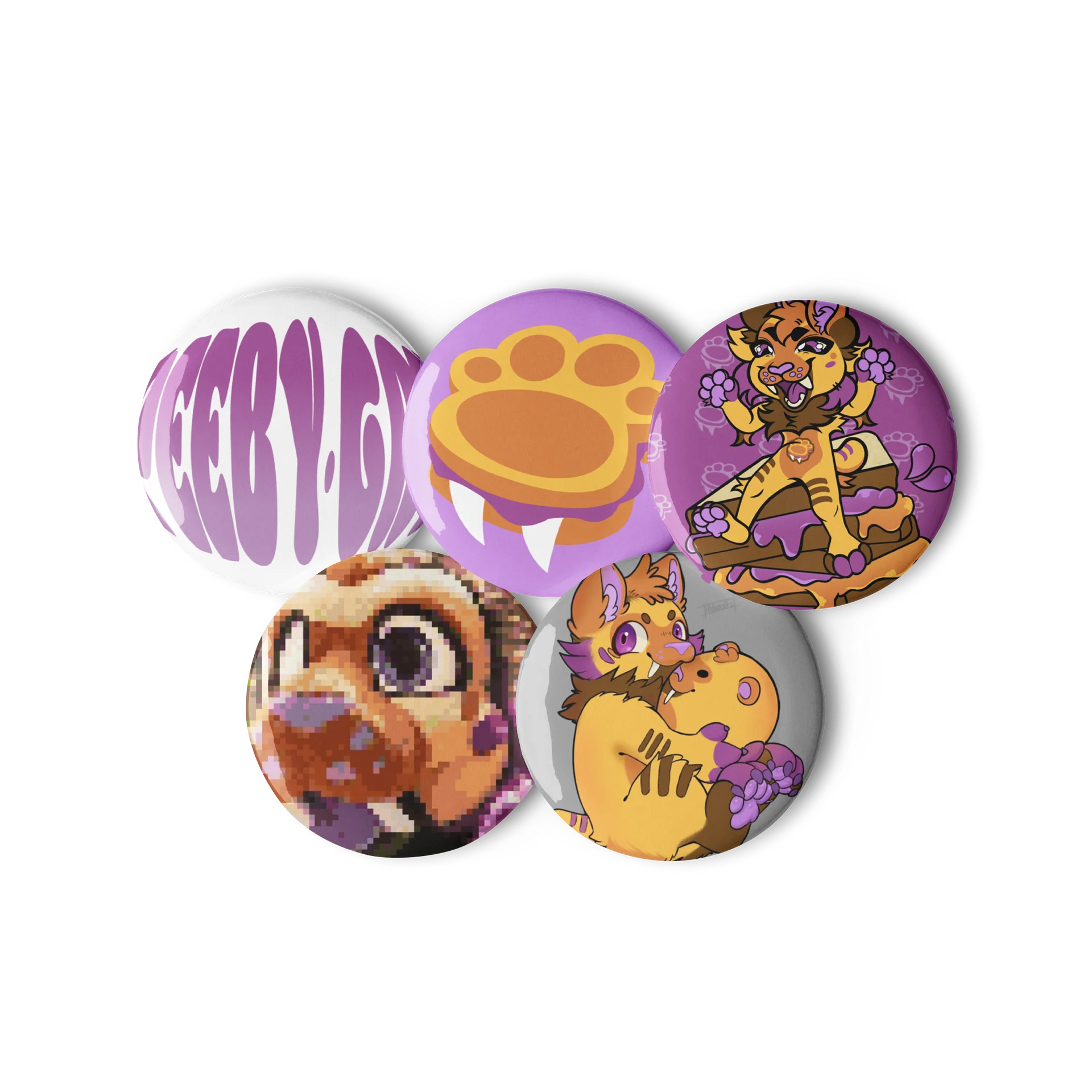 Adorable Peeb Button Pin Set product image (2)