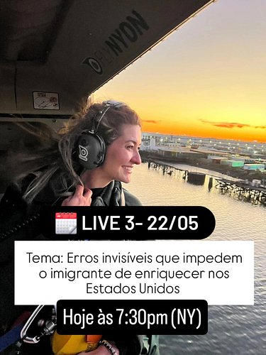 Temos um encontro HOJE às 7:30pm(NY) 🤩

Rico na América, se você trabalha muito e ganha em dólar aqui nos EUA, tem tudo pra e...