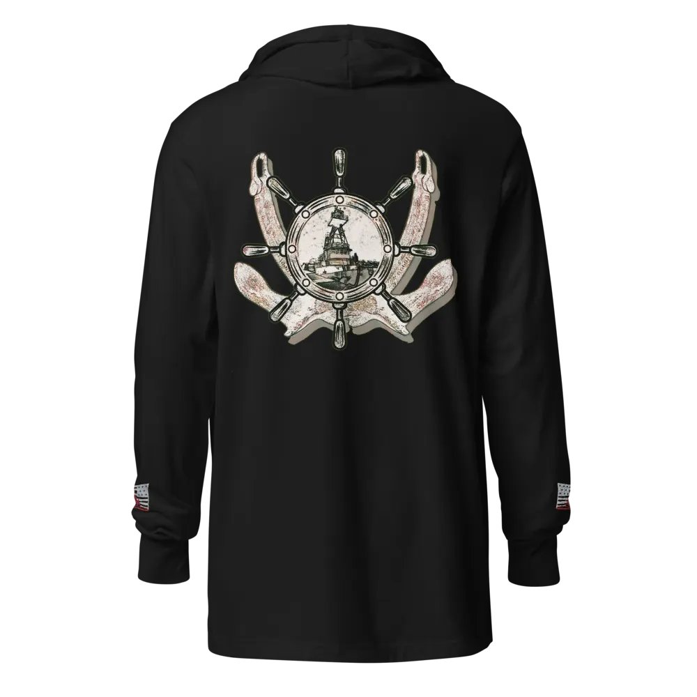 Twin anchor ship wheel & Tug CE hoodie Tee product image (1)
