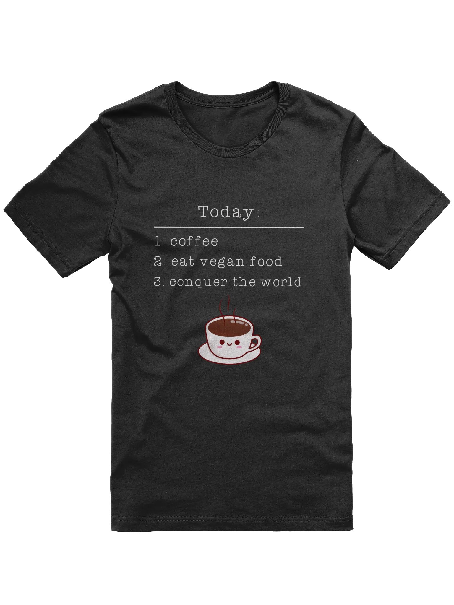 “Vegan Conquers the World” Unisex Black T-Shirt product image (2)