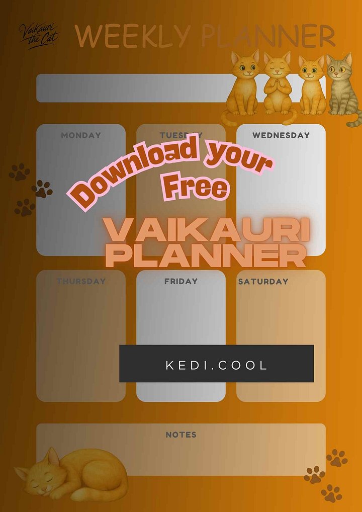 Vaikauri Weekly Planner Free Download product image (1)