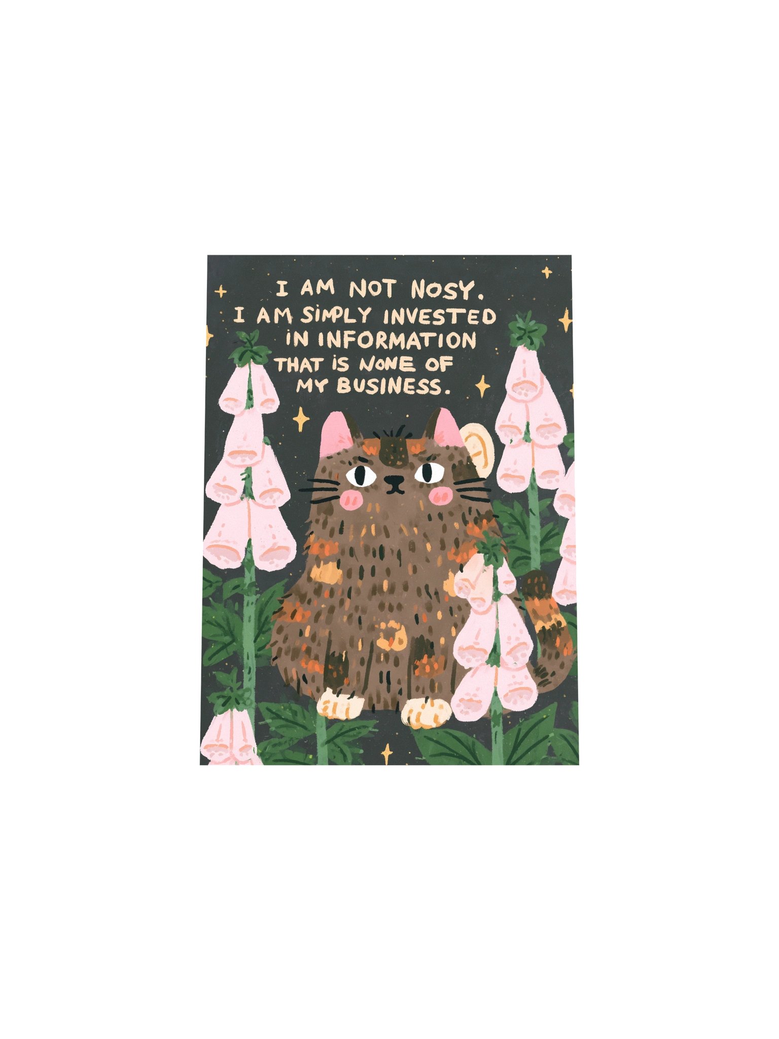 Nosy Cat Floral Quote Poster product image (29)