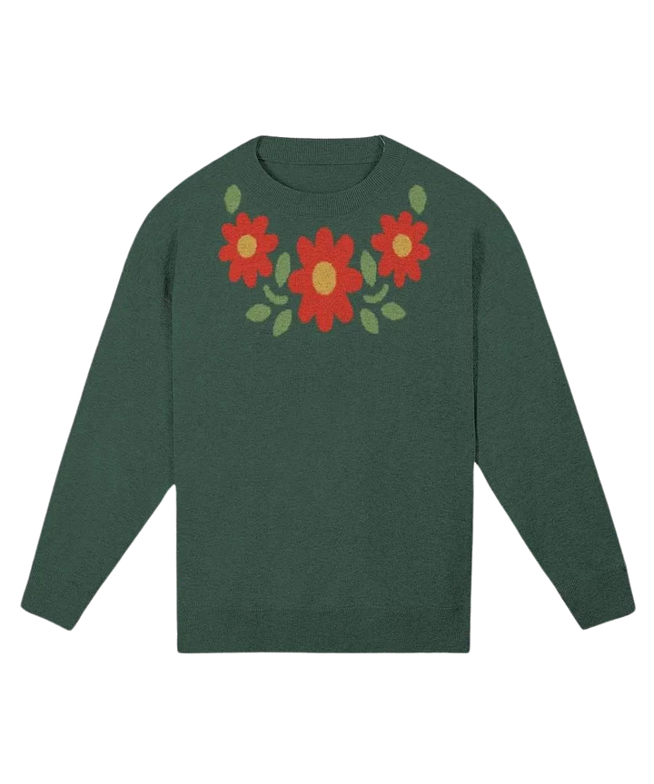 Flower Knitted Relaxed Sweater 3/3 product image (1)