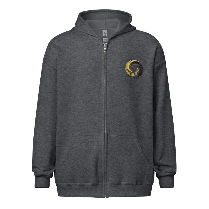 Rule #7 Zip Hoodie Black and Gold product image (9)