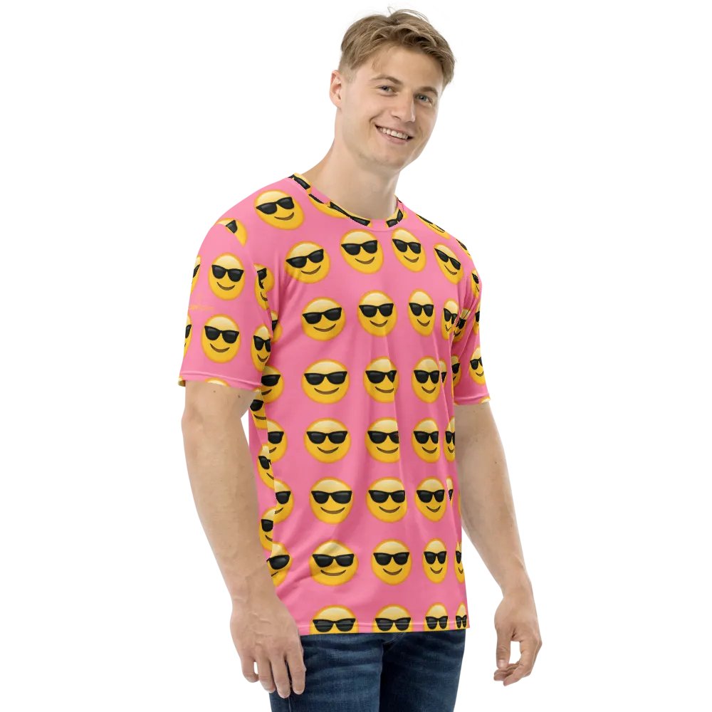 Cool Emoji - Pink - All-Over Print Crew Neck T-Shirt product image (4)