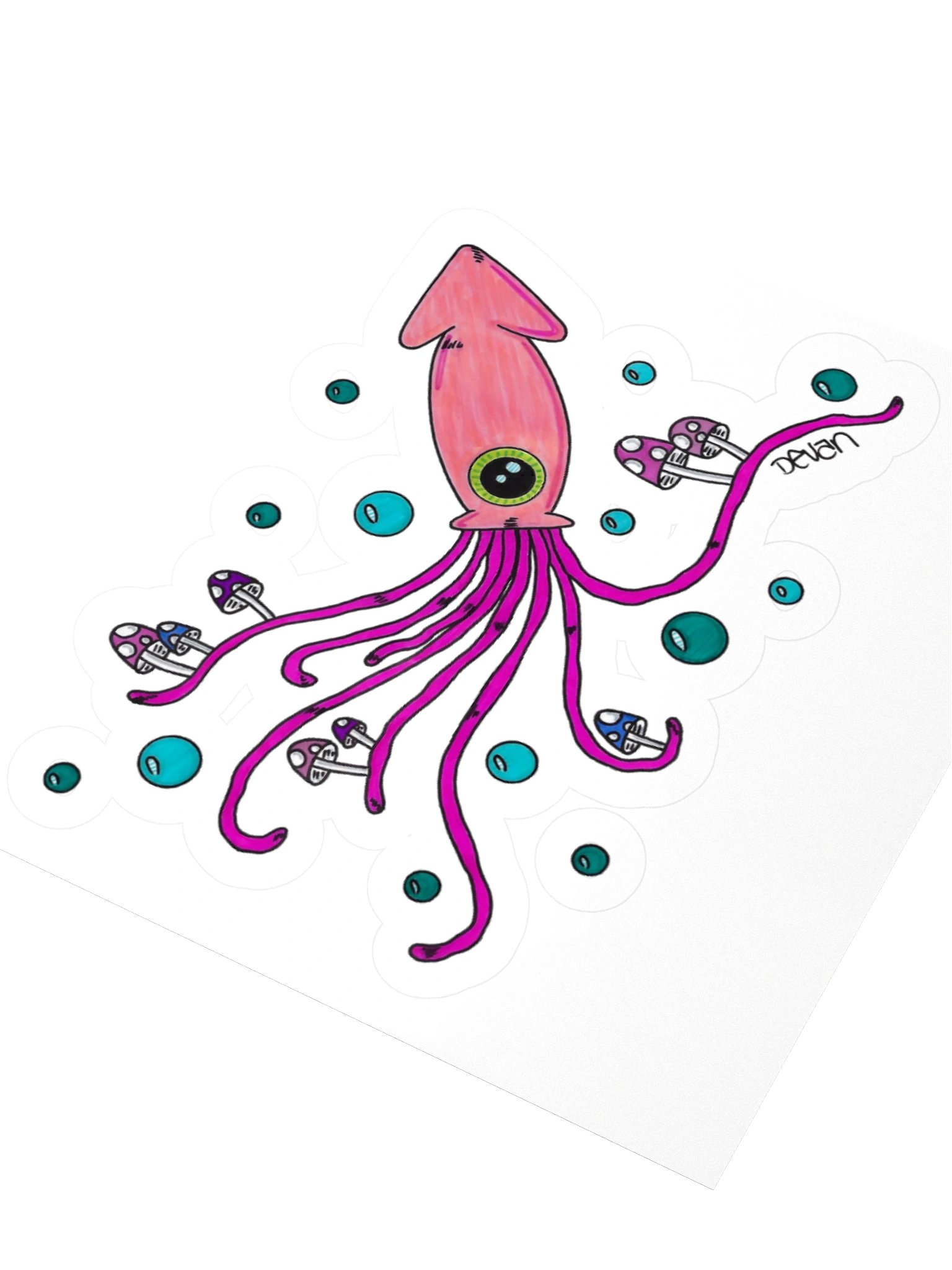 Mushroom Squid Sticker product image (3)