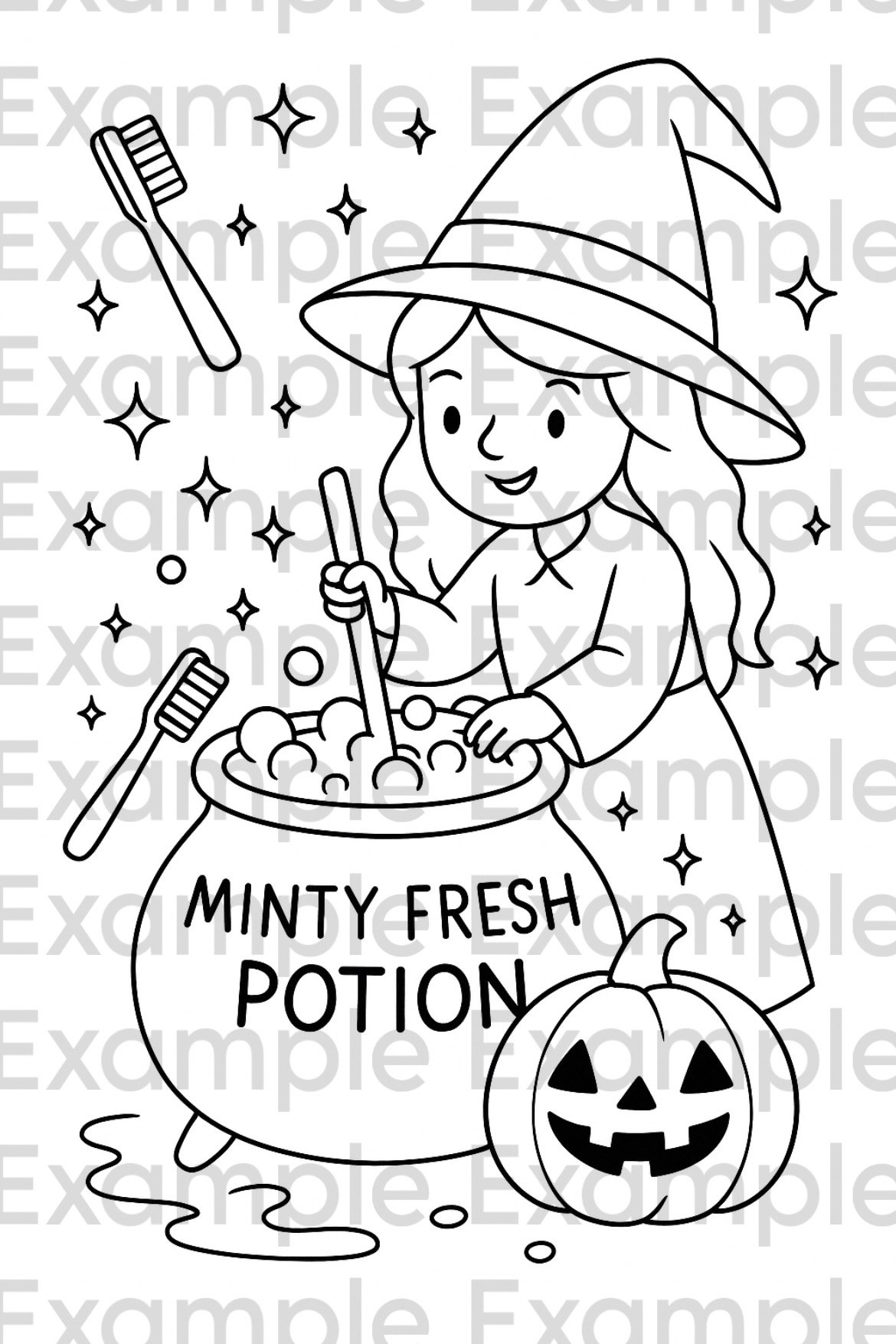 Witchy Smiles Coloring Pages product image (4)