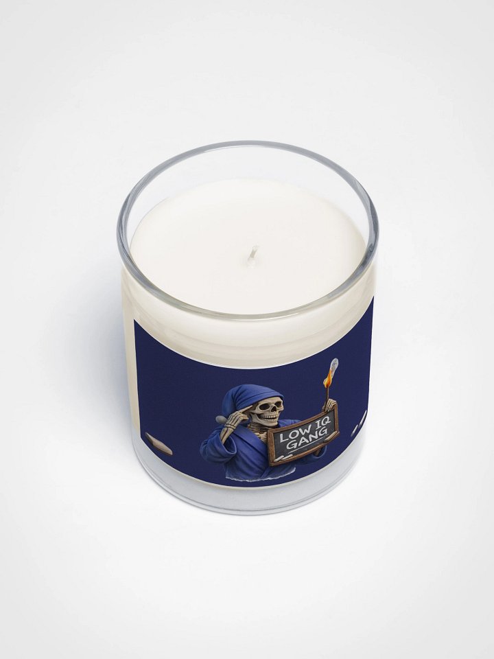 ''Low IQ Gang'' Soy Wax Candle In A Clear Glass Jar product image (2)