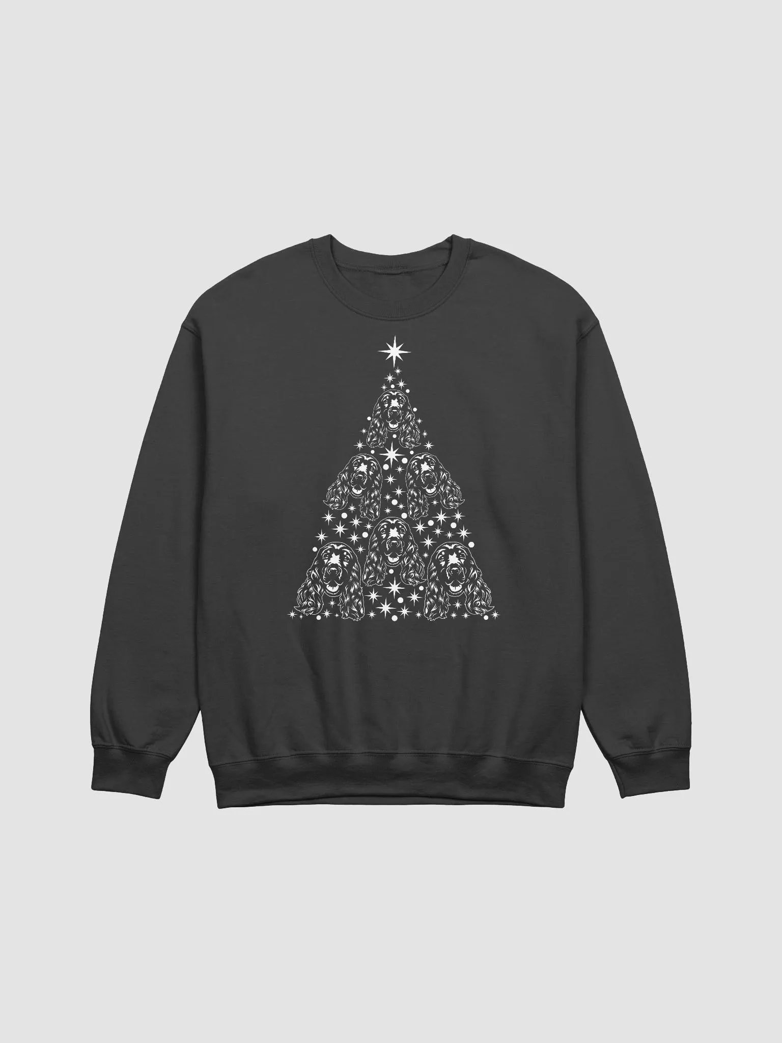 Cocker Spaniel Christmas Tree Sweatshirt Design for Cocker Spaniel Paw-rents product image (3)