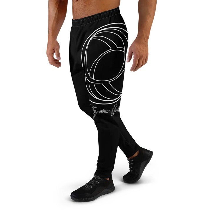 Big Logo Men's Joggers (Black on Black) product image (1)