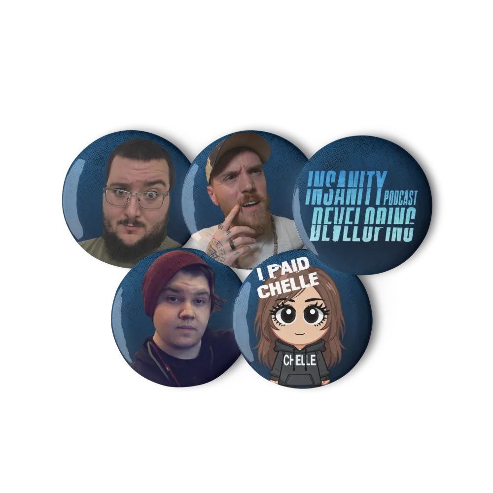 Insanity Developing Gang Button Pin Set product image (1)