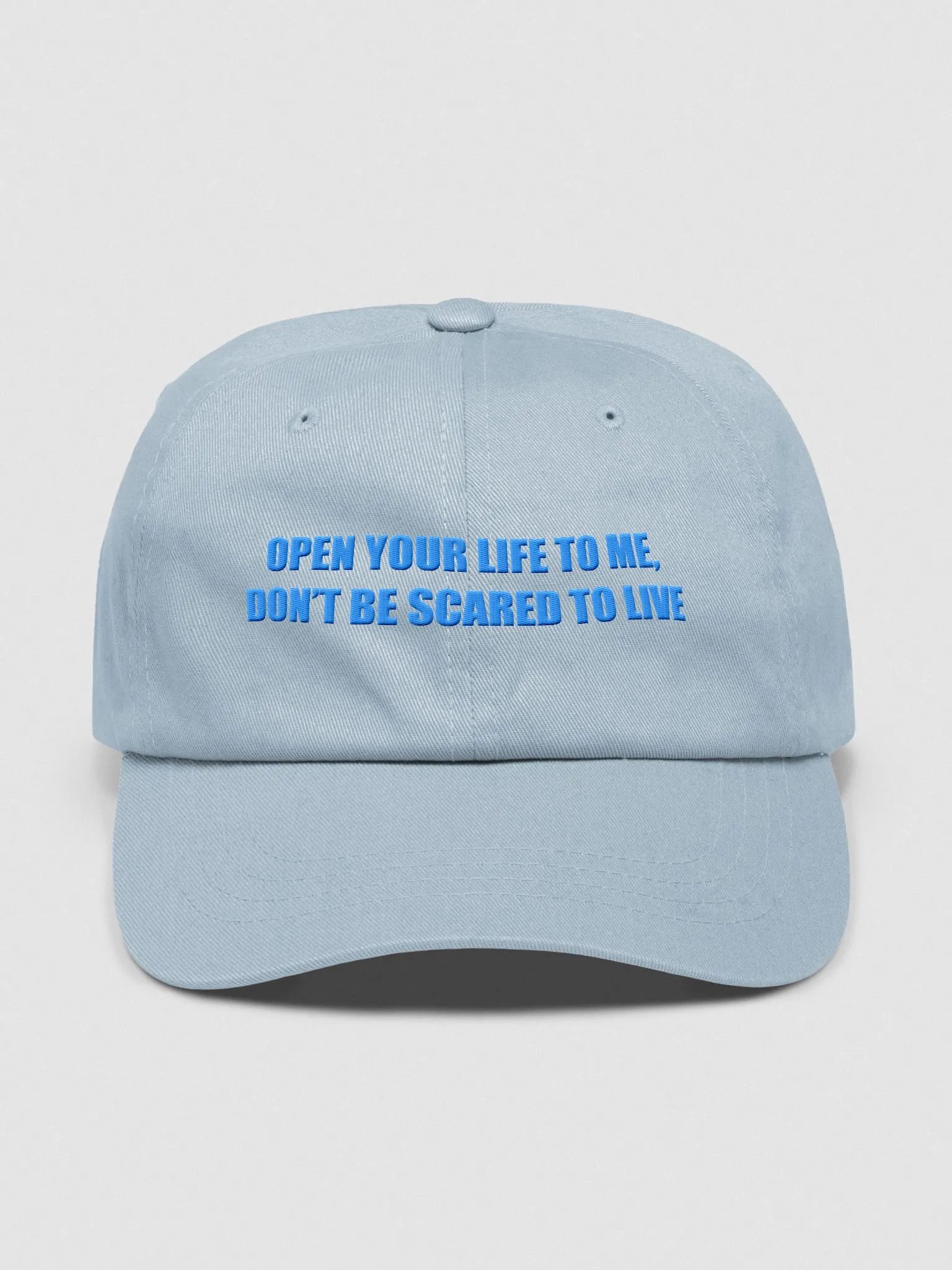 Open Your Life to Me, Don't Be Scared To Live Hat (Embroidery) product image (33)