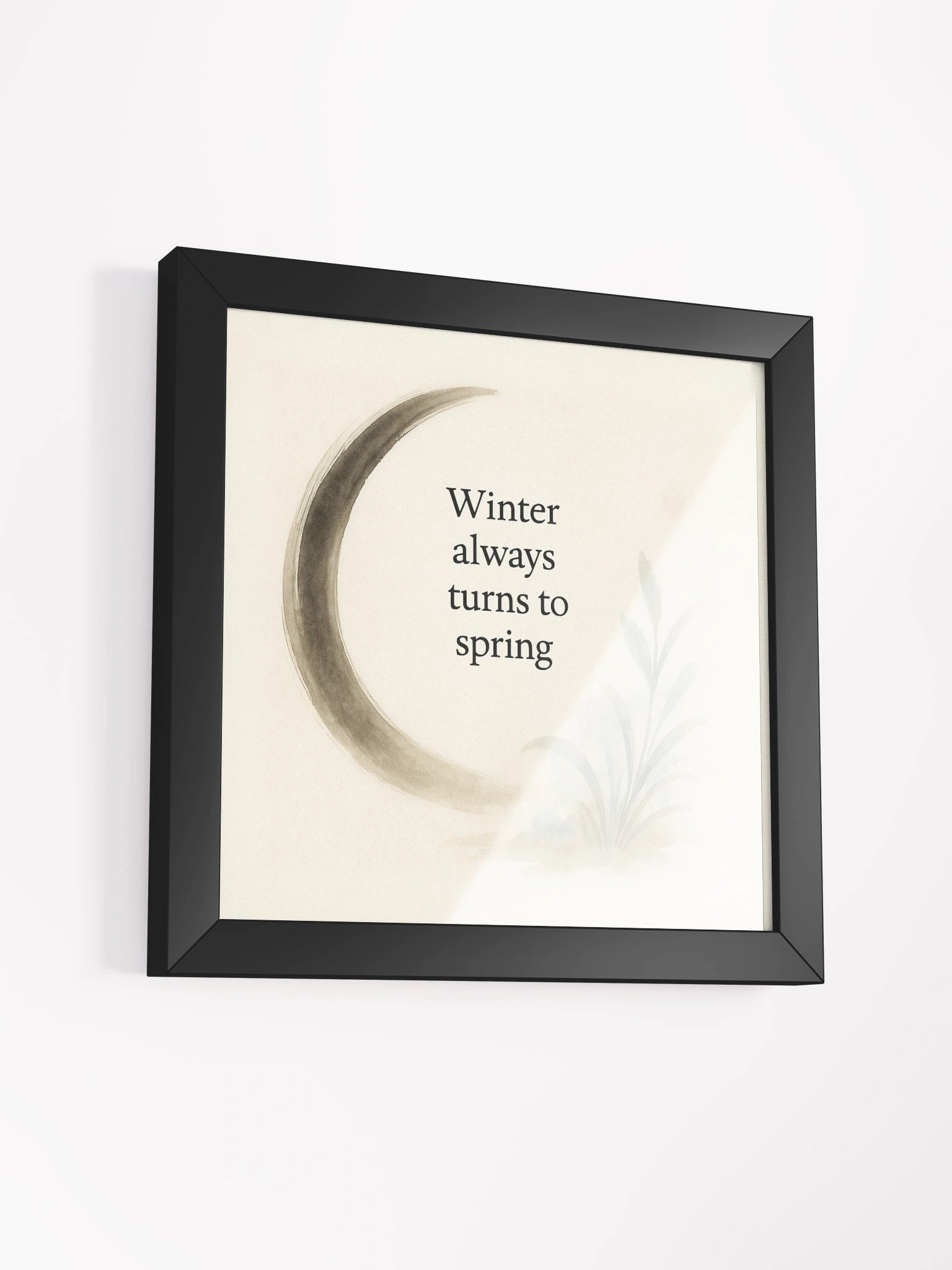 Winter Always Turns to Spring – Nichiren Buddhism Quote Art Print | Sumi-e Style Wall Decor product image (3)