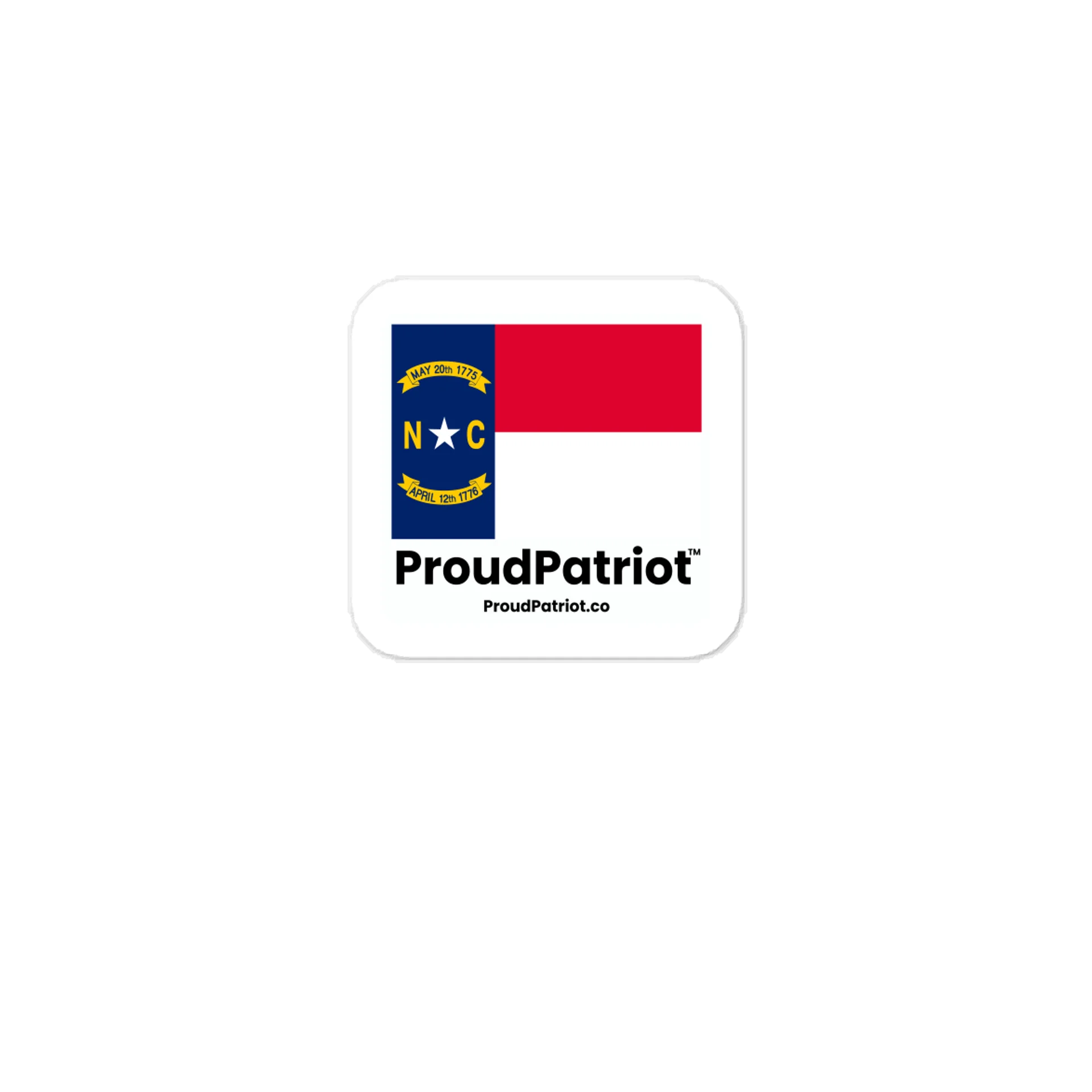 North Carolina State Flag Vinyl Sticker product image (1)