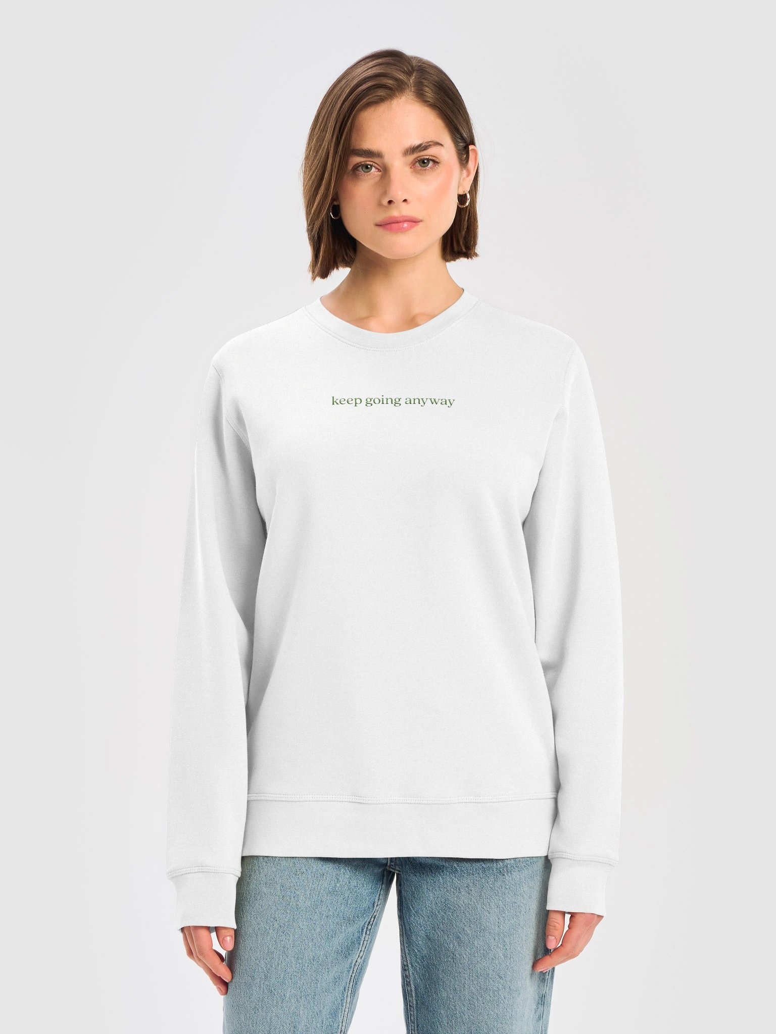 keep going anyway - white/matcha product image (1)