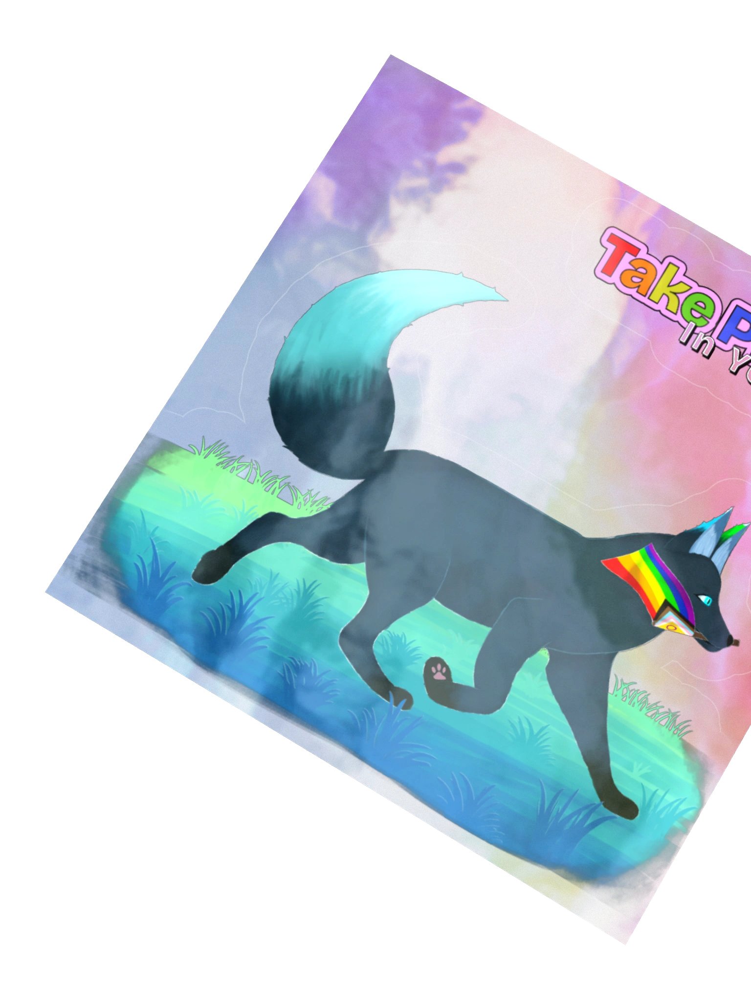 Pride Flag - Take Pride In Yourself 2pc. HoloSticker product image (6)