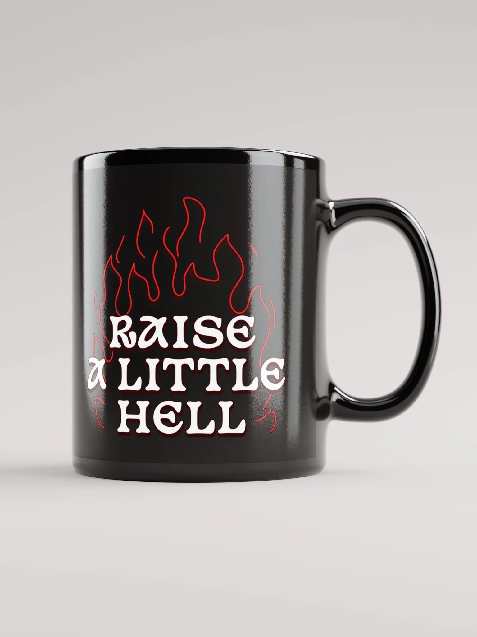Raise a Little Hell BLACK GLOSSY MUG product image (2)