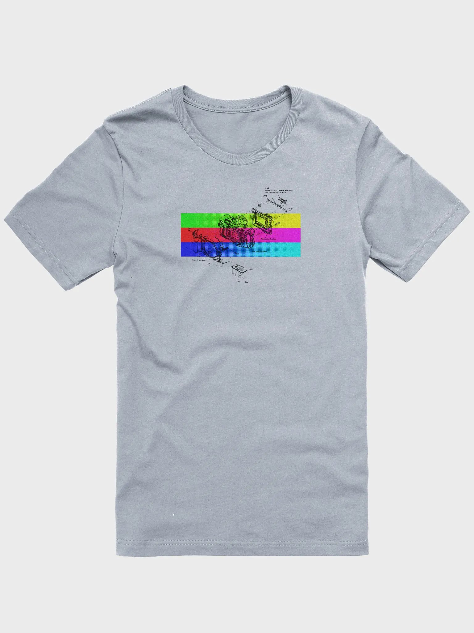 Photography T-Shirt - DSLR Camera Diagram Gift for Photographer RGB CMYK Design product image (1)