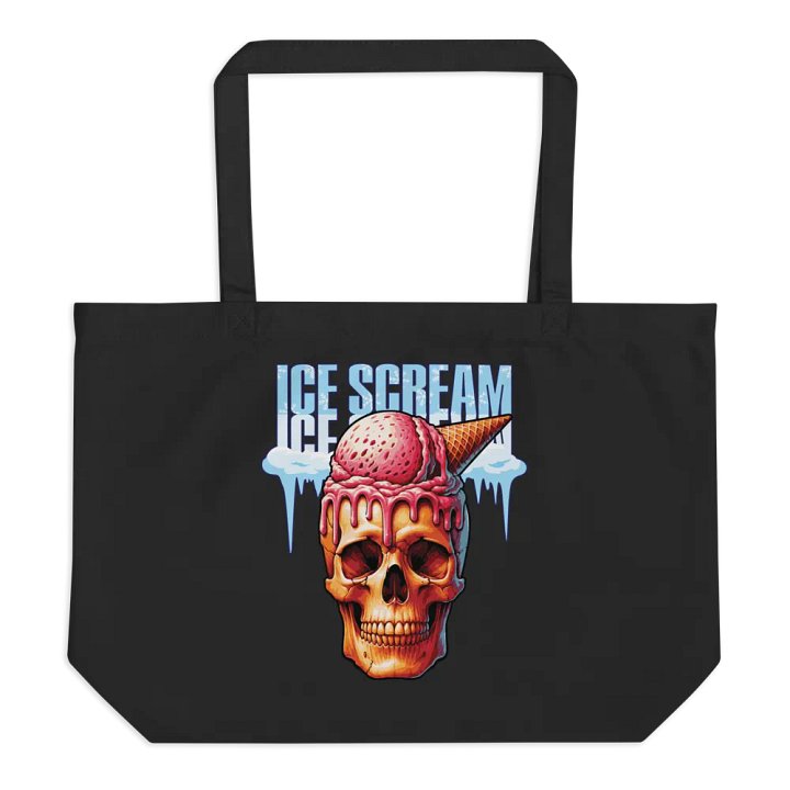 Ice Scream Skull Organic Tote Bag product image (1)
