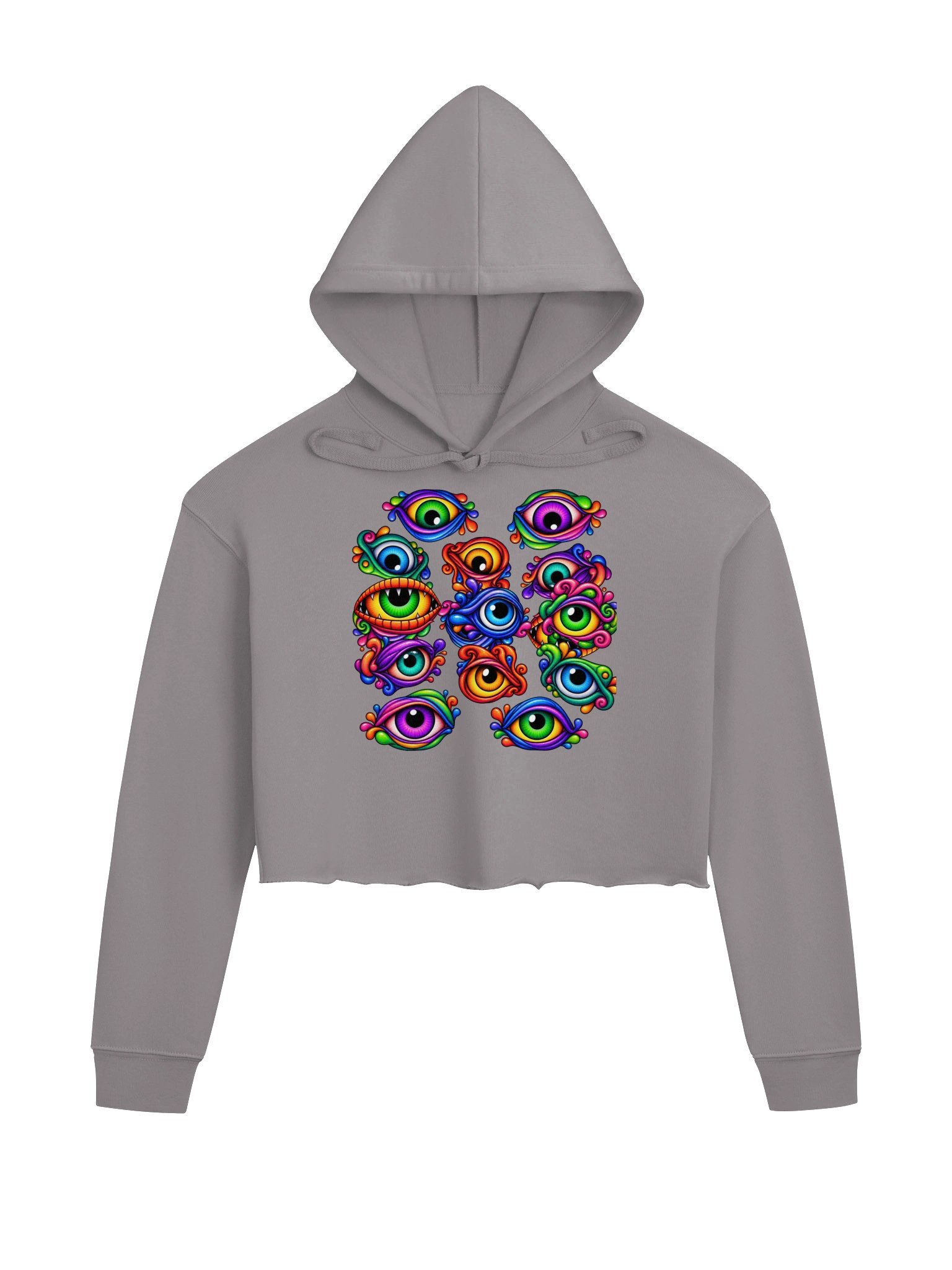 Psychedelic Eye Monster Crop Hoodie product image (1)