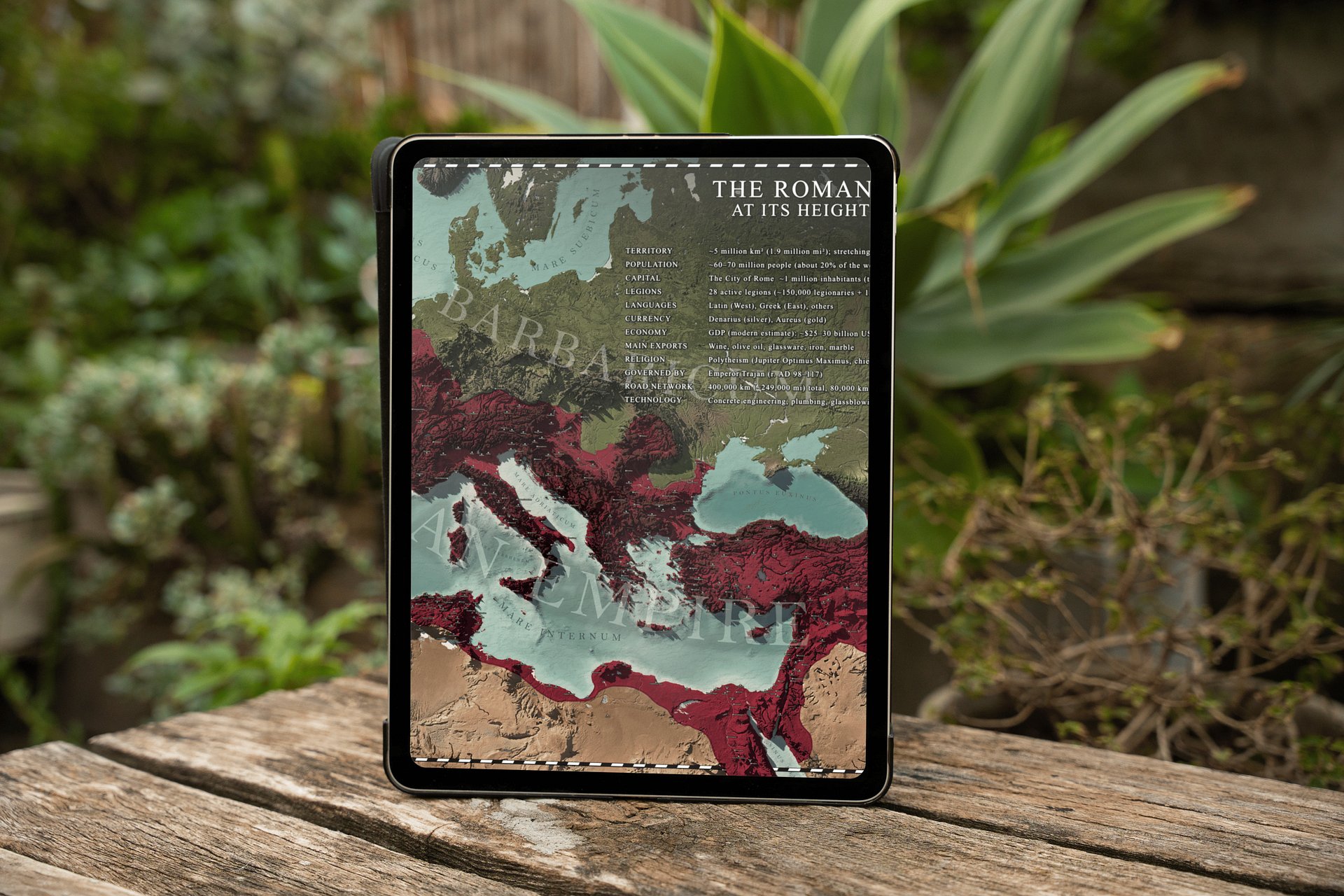 Roman Empire - 117 AD - Digital High Resolution Map product image (2)