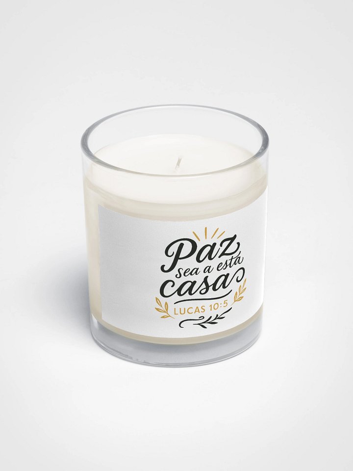 Christian Candle (Spanish) – Luke 10:5 product image (2)