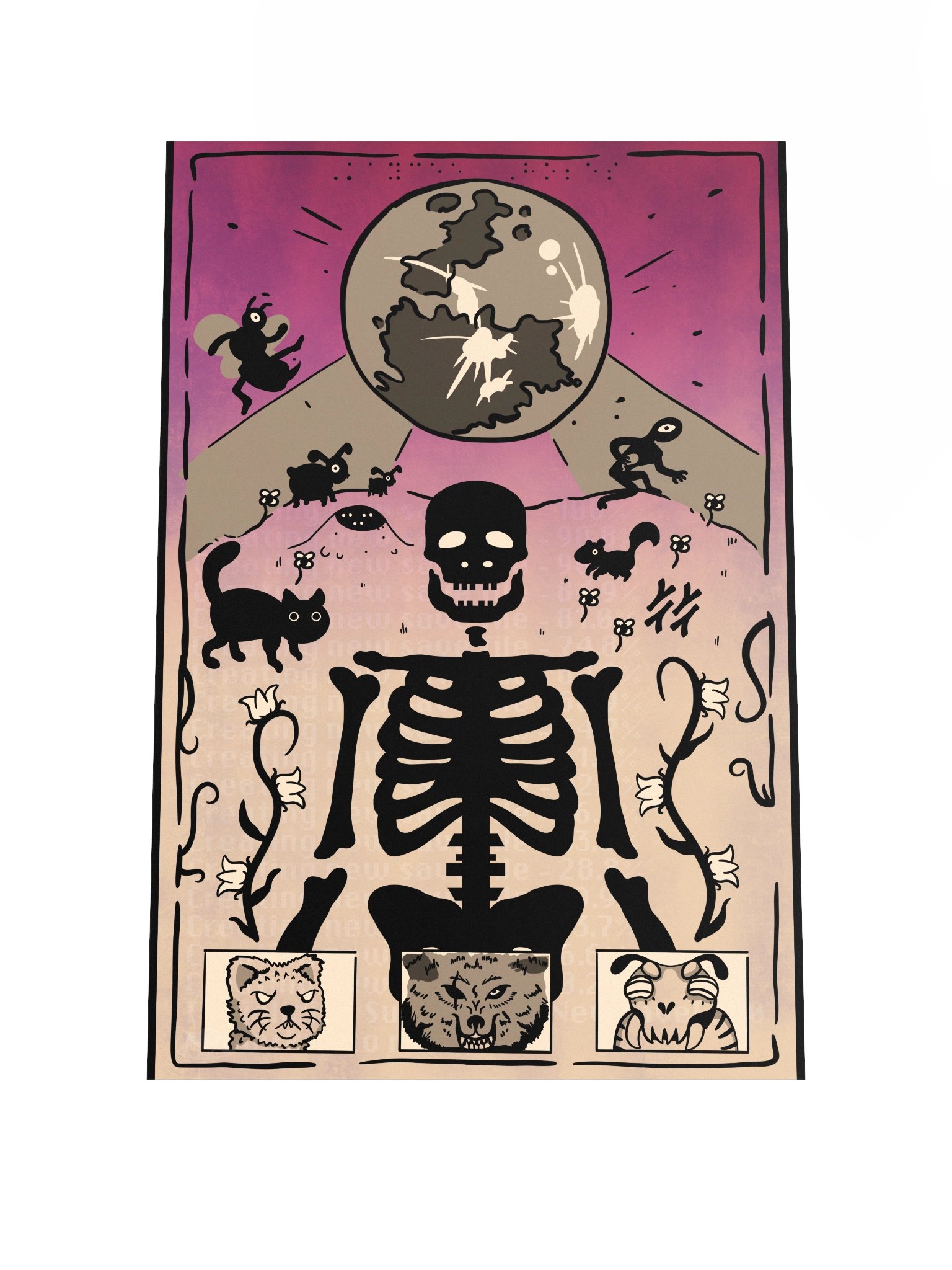 Ethereal Skeleton Dreamscape Poster product image (1)