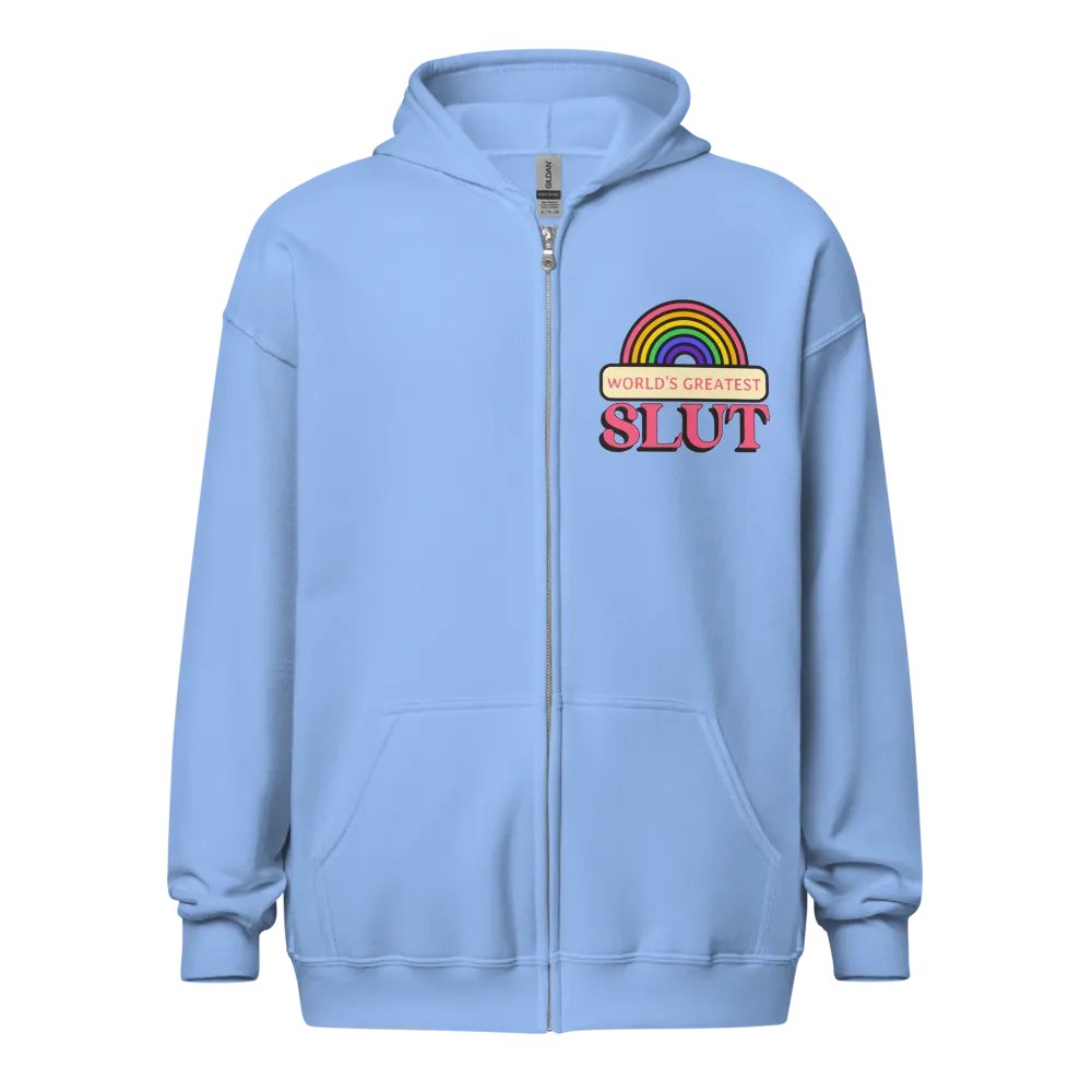 (2 sided) World's Greatest Slut zip hoodie product image (4)