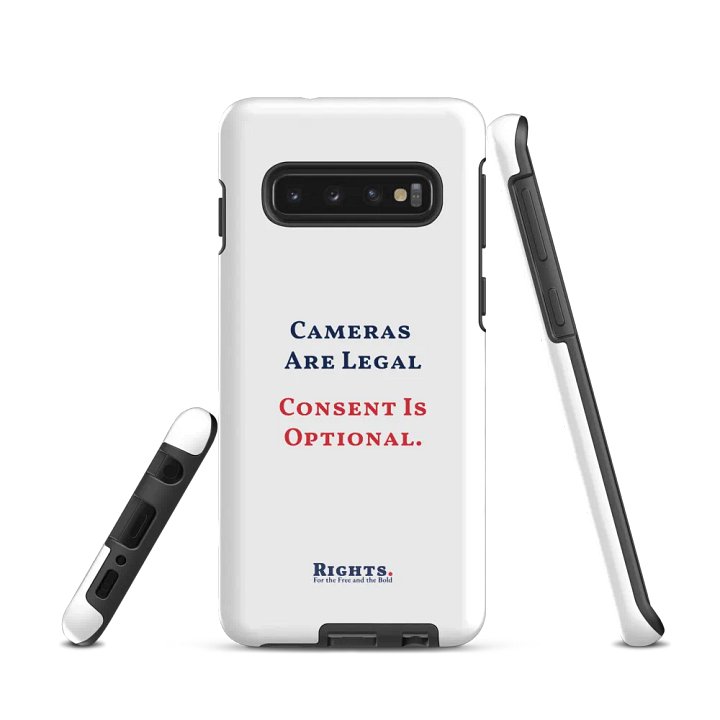 Cameras Are Legal Consent Is Optional. Samsung® Tough Case in White product image (1)
