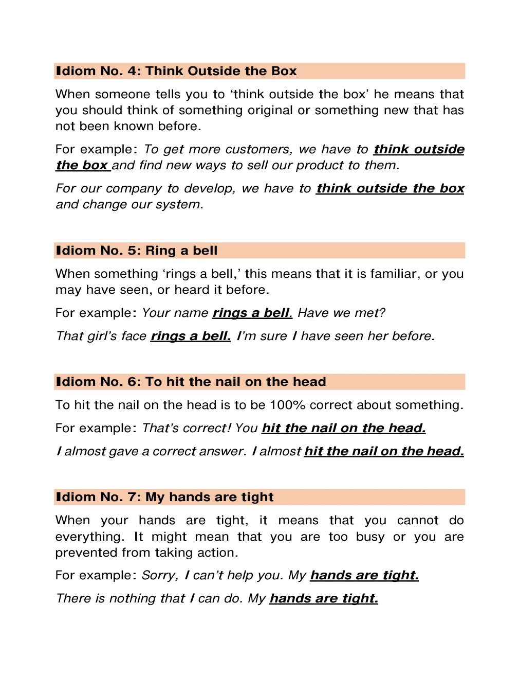 English Idioms Made Easy: Learn Common English Idioms with Examples product image (5)