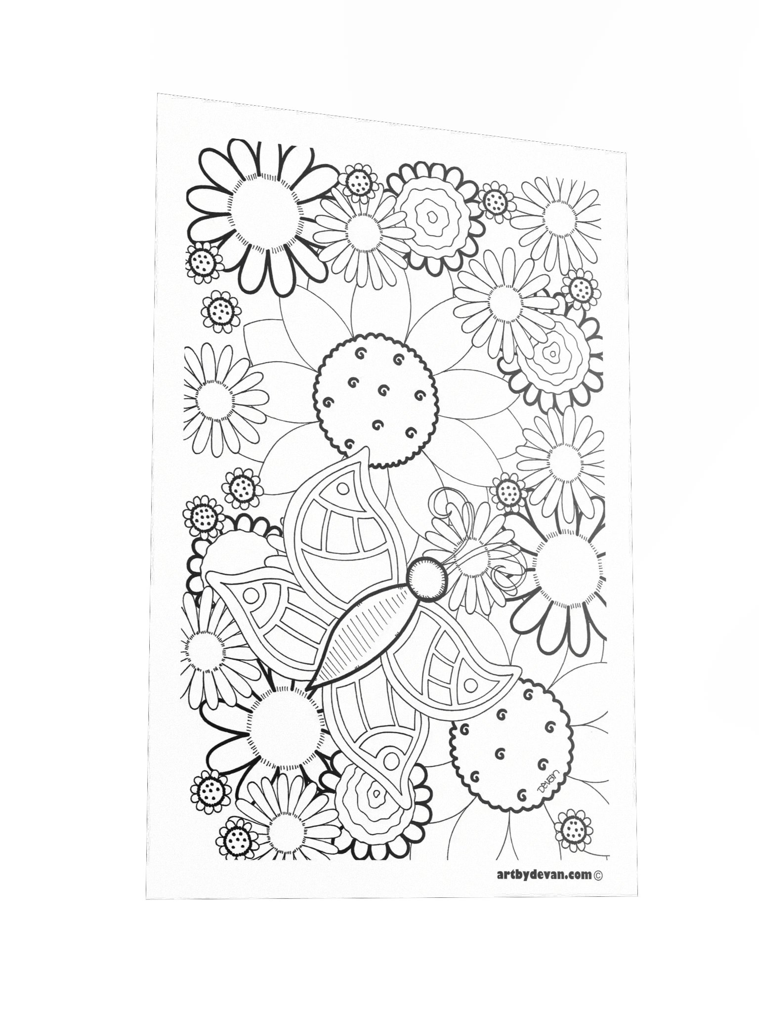 Color Your Own Art: Flying Flowers product image (2)