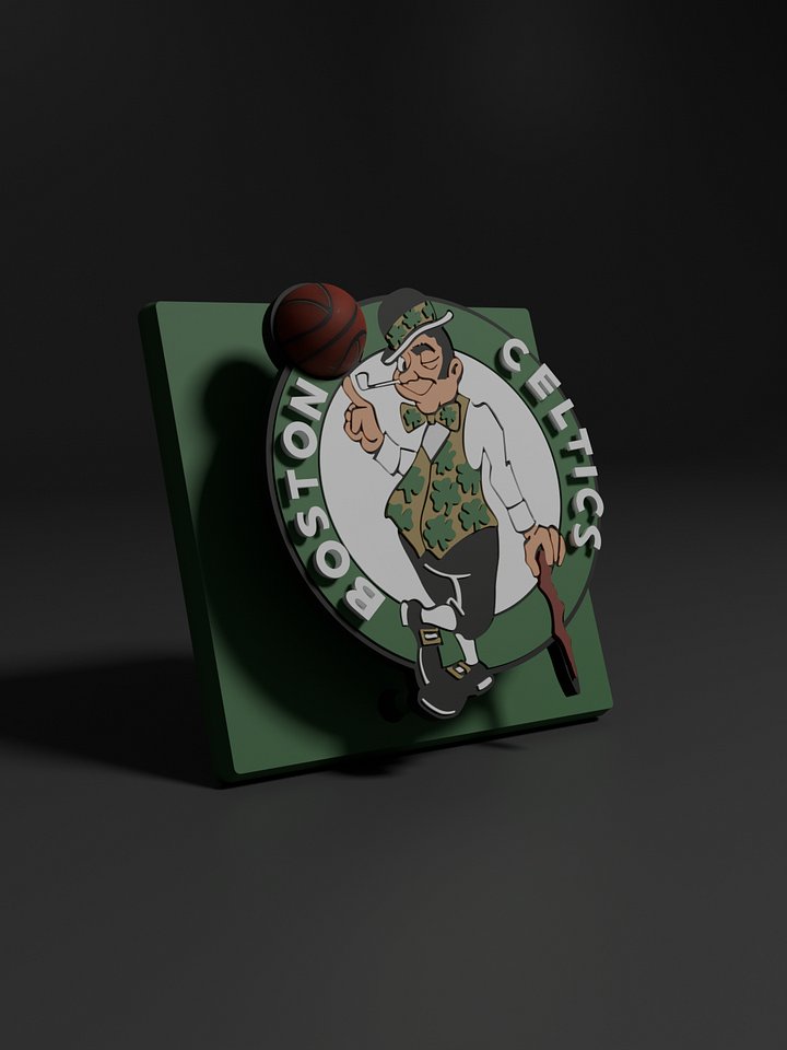Boston Celtics 3D Printed Floating Logo Sign (Digital File Only) product image (1)