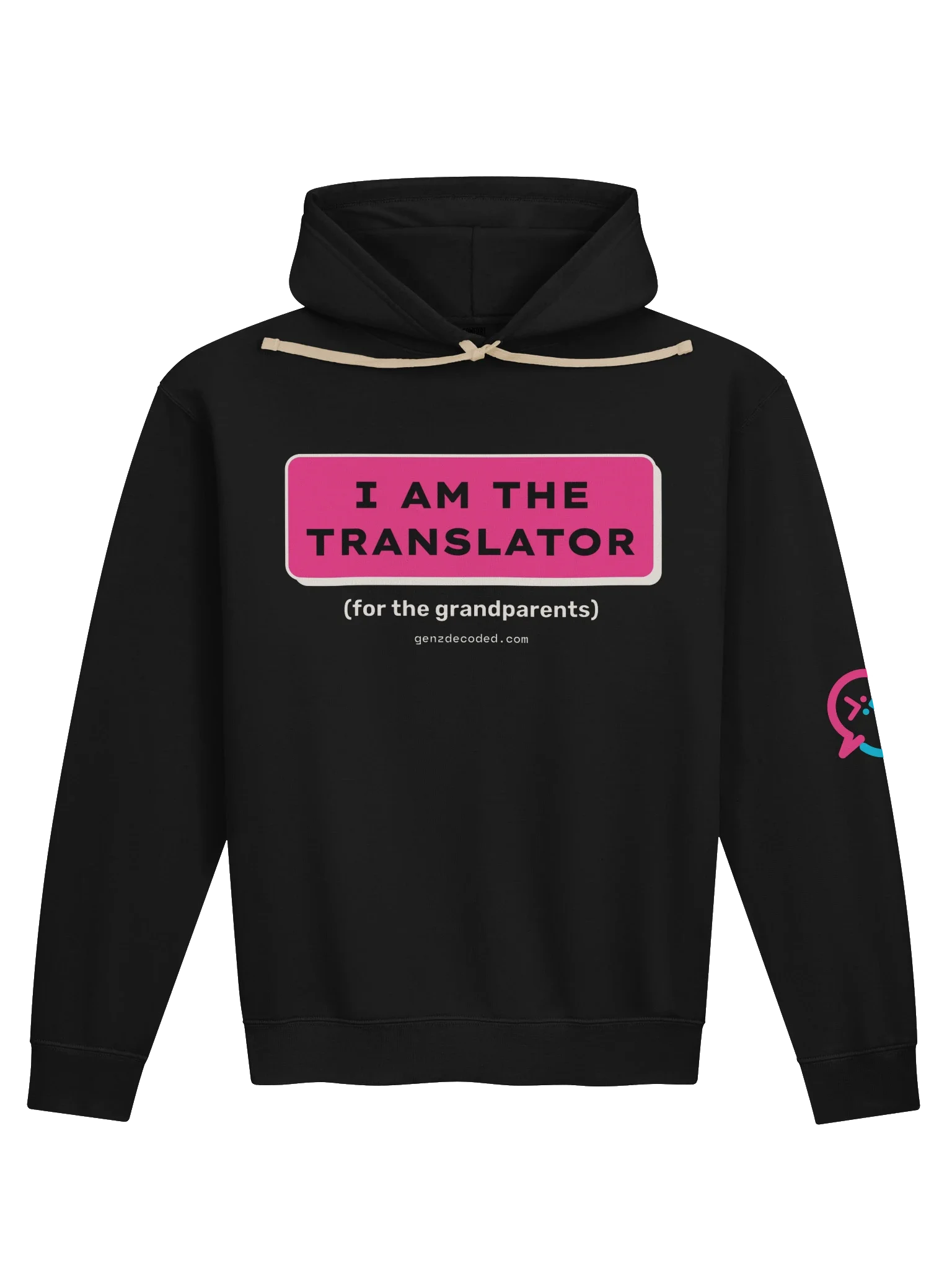 I Am The Translator Hoodie, Black