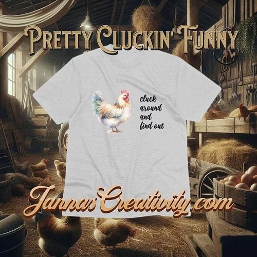 Show everyone you're not one to be ruffled with this hilarious watercolor-style chicken look.

#ChickenLovers #BackyardChicke...