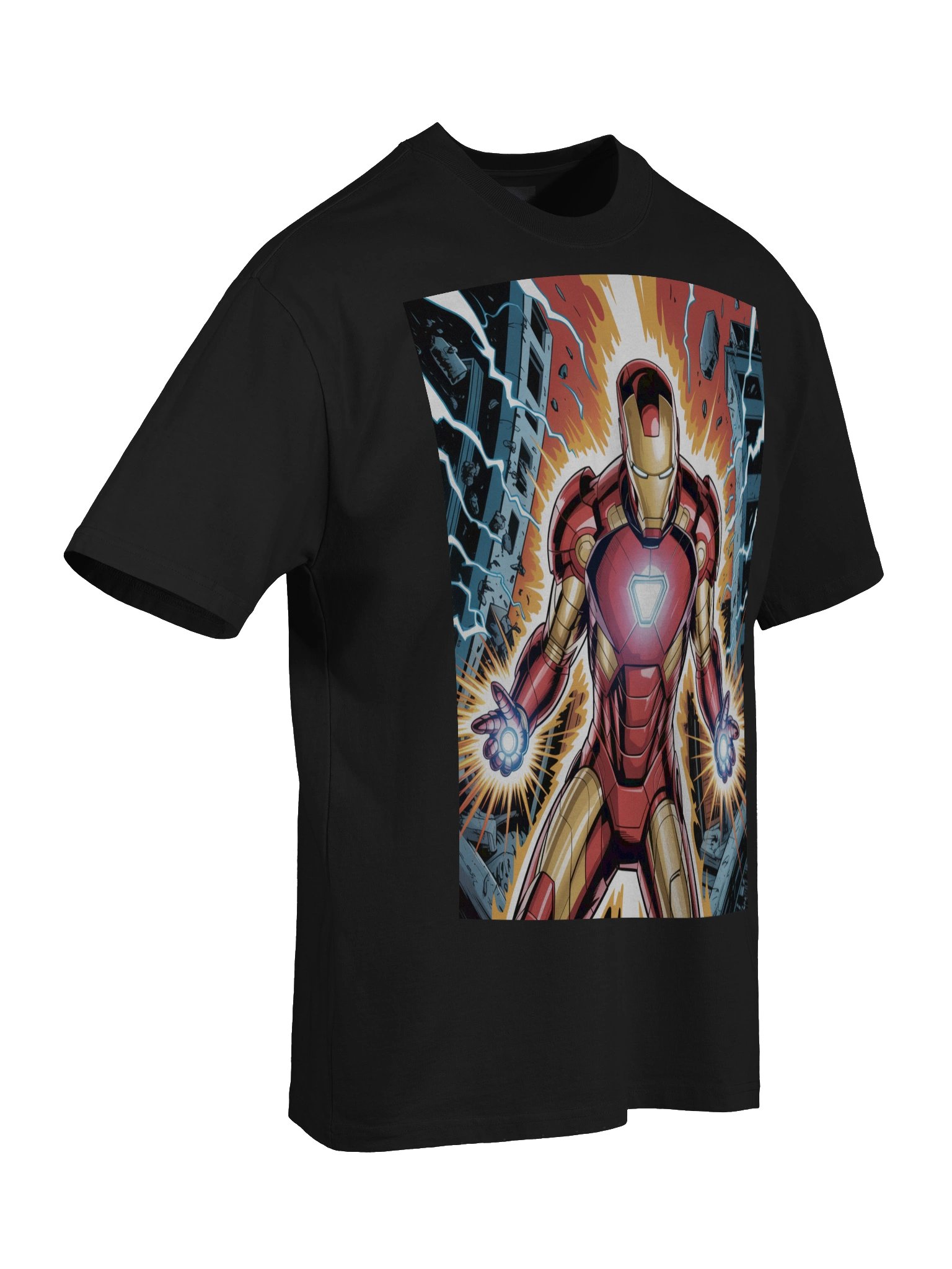 Iron Man Repulsor Eclipse Oversized Faded T-Shirt product image (8)