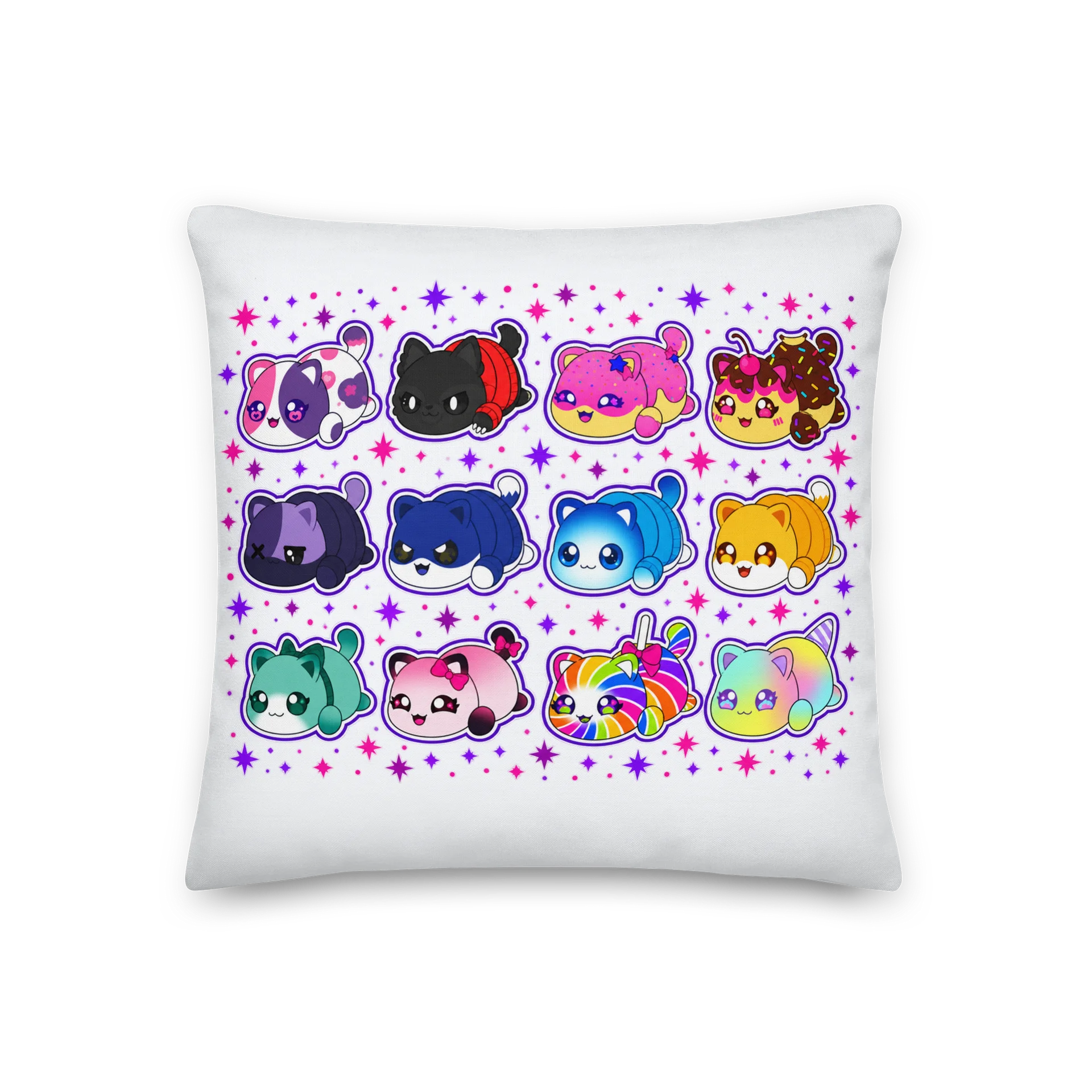 MeeMeow Cat Pillow – Colorful Kawaii Collection product image (1)