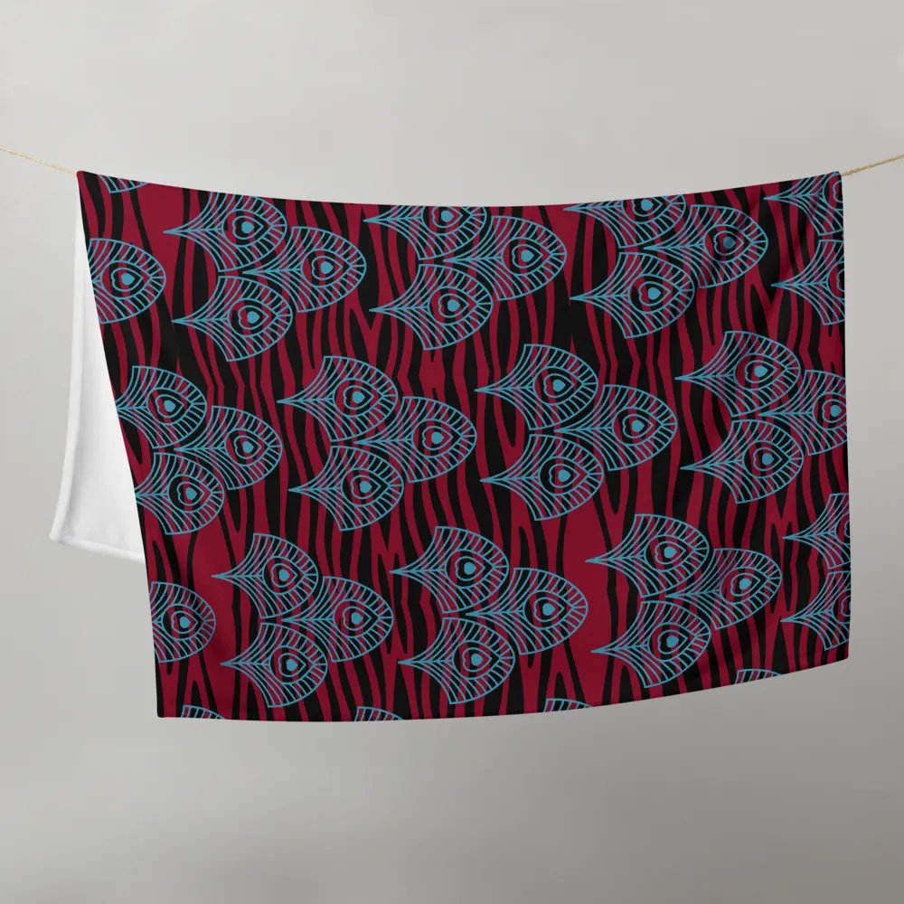 Peacock Feathers Paradise Throw Blanket product image (12)