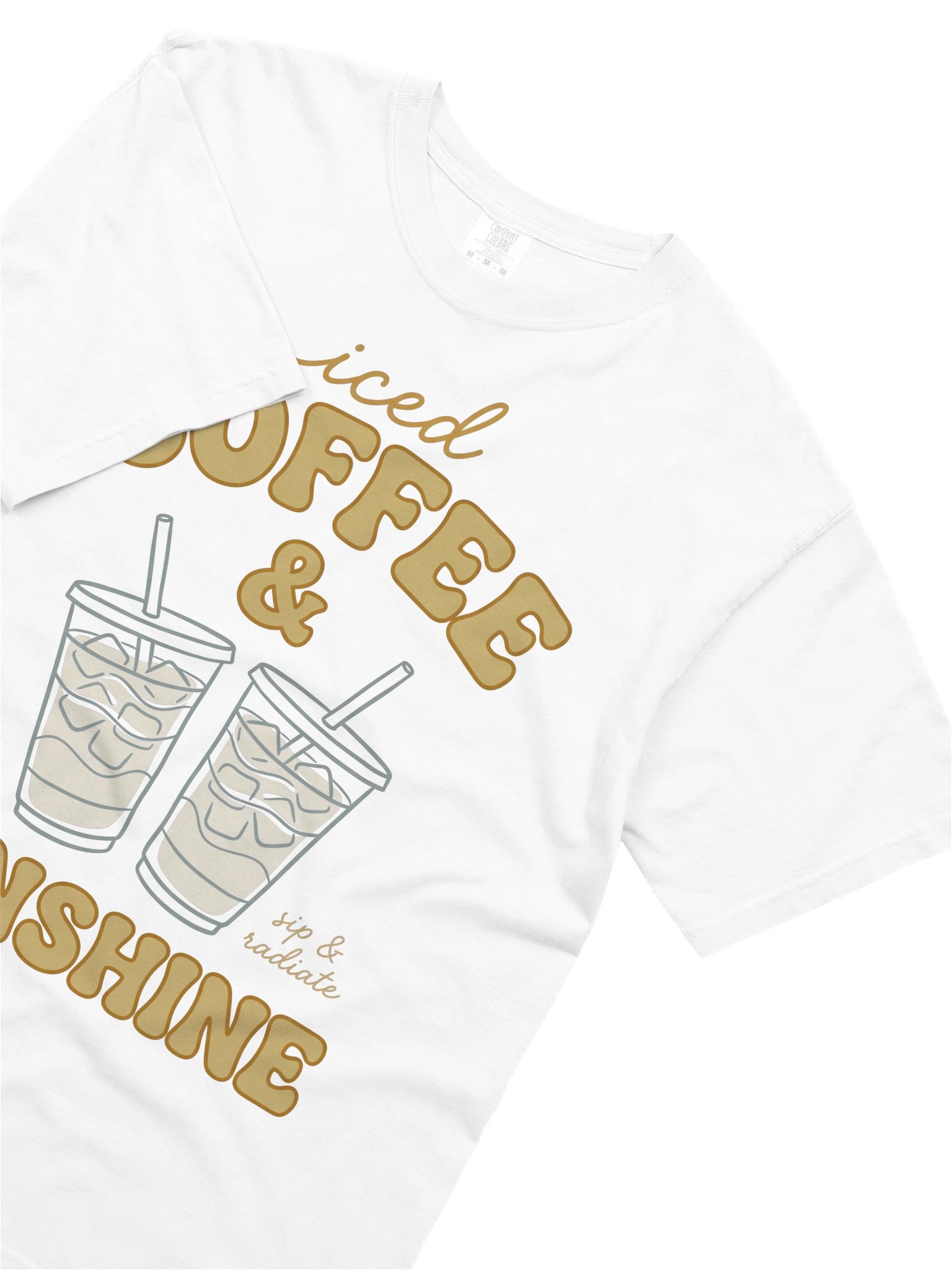 Iced Coffee & Sunshine Tee | Sip & Radiate Coffee Lover Tee product image (6)