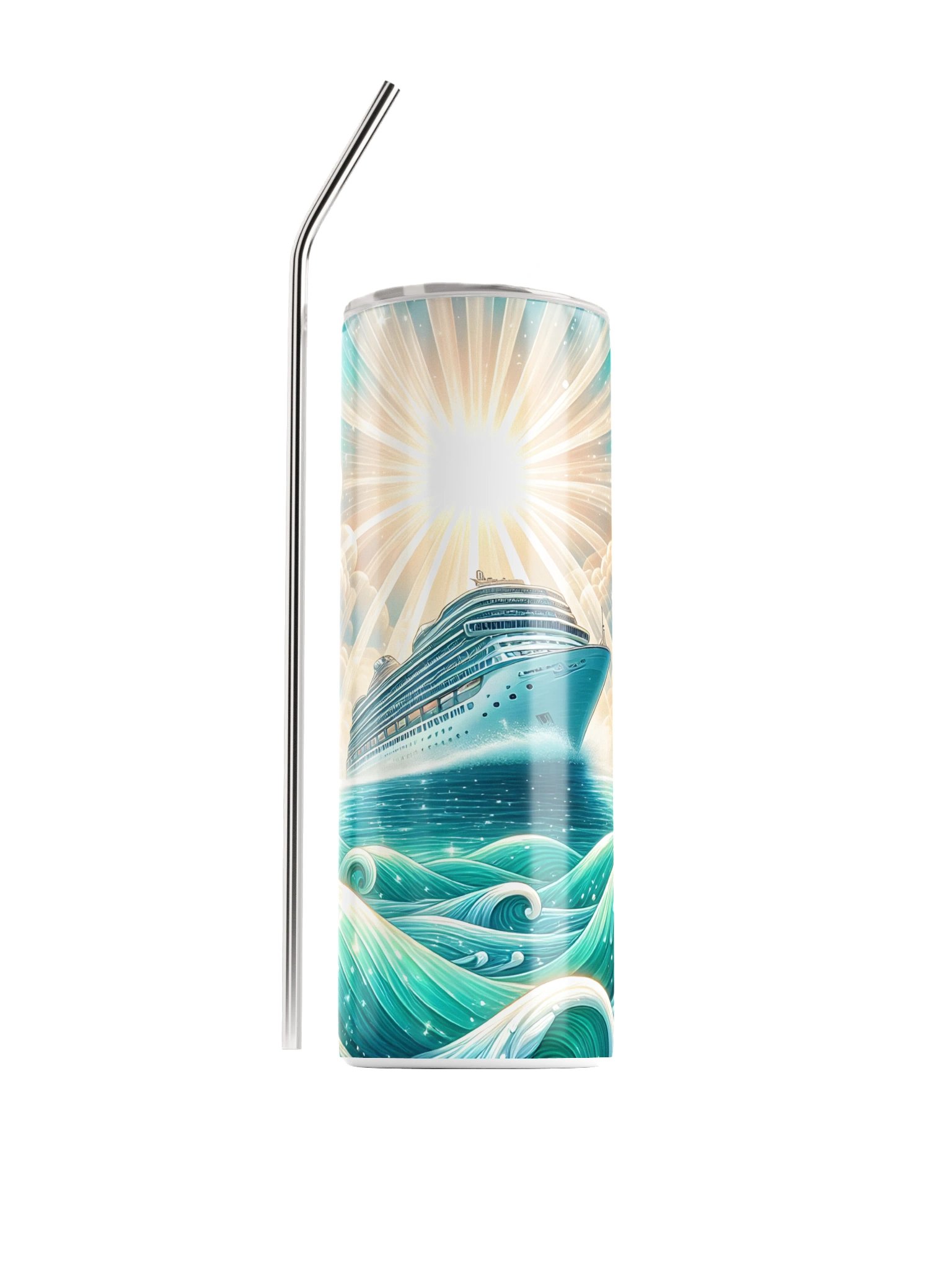Ocean Voyage Stainless Steel Tumbler | Cruise Ship & Waves Travel Cup product image (1)
