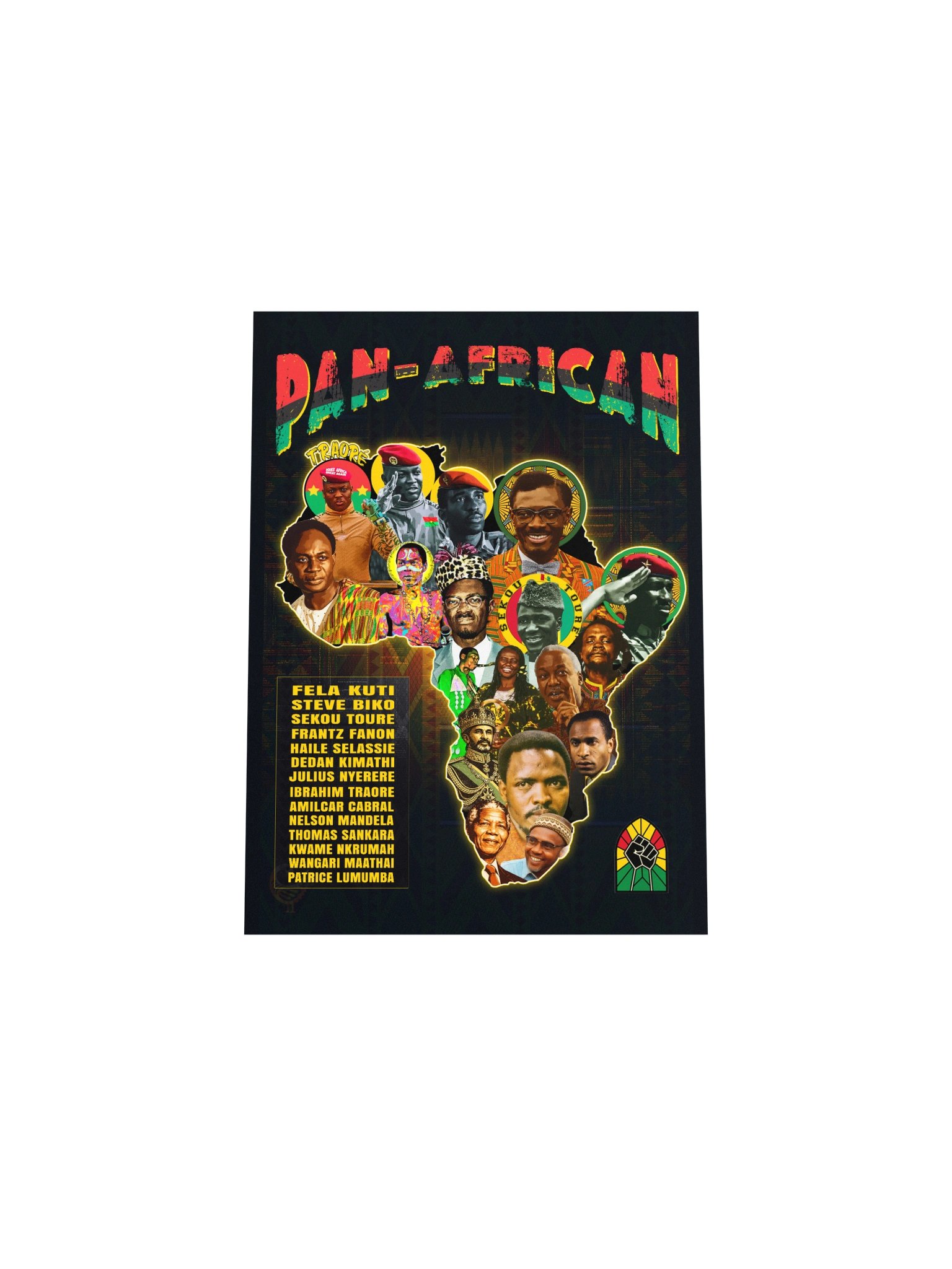 Pan-African Heroes Collage - Africa Map Poster product image (5)