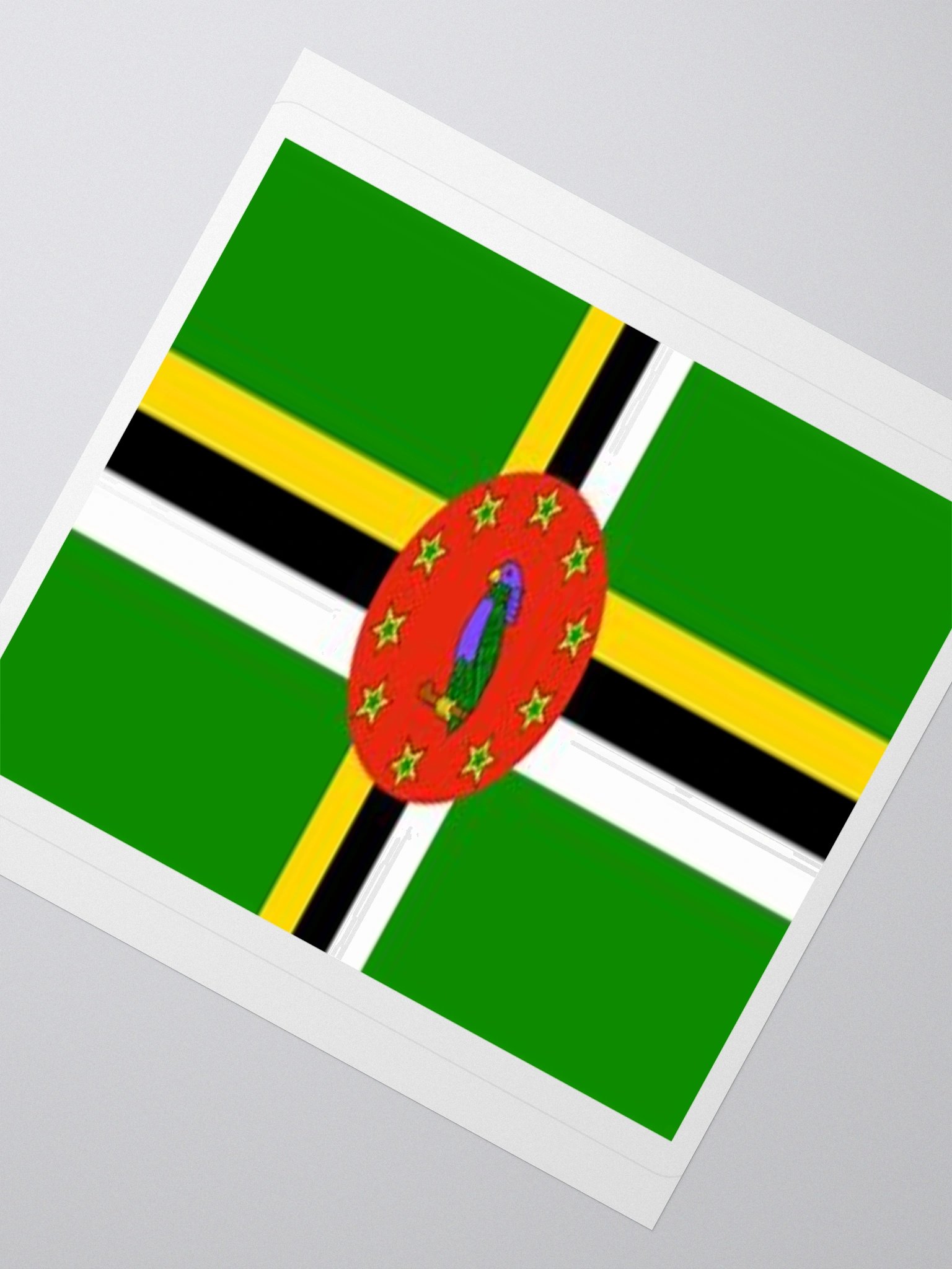 Dominica Flag Sticker | Ten Stars Design | Durable Vinyl | 3 Sizes product image (6)