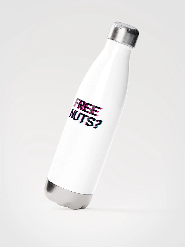 Free Nuts? White Stainless Steel Water Bottle product image (2)