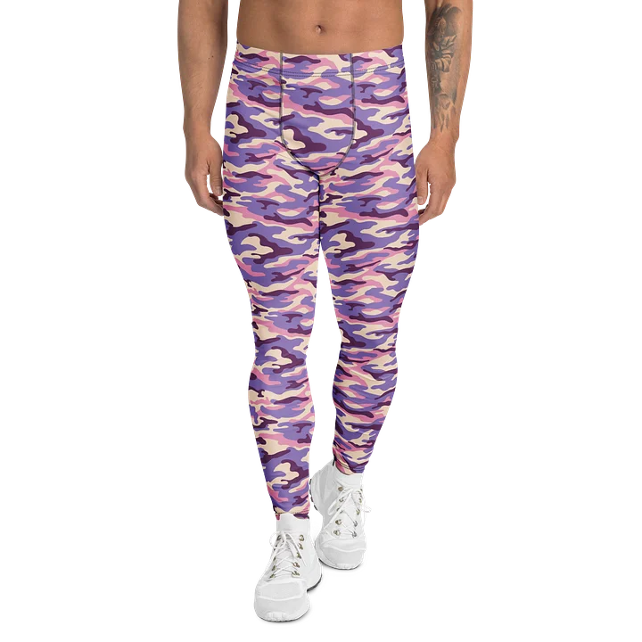 Bold Purple Military Camouflage Men's Leggings product image (1)