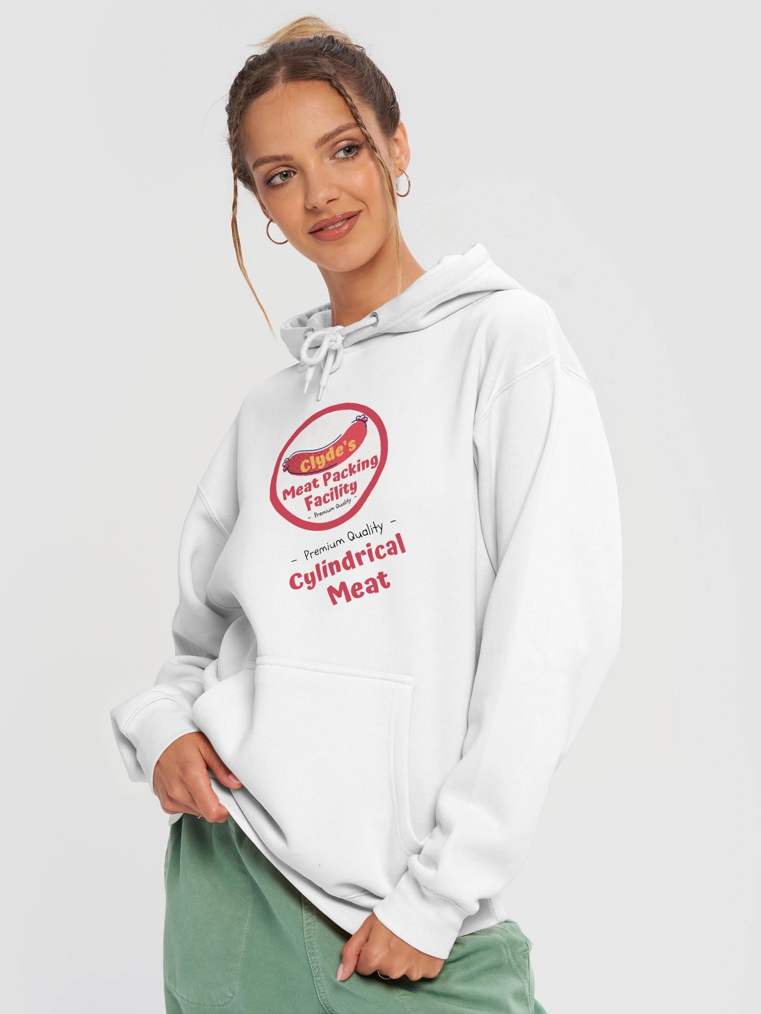 Clyde's meat packing facilty | Lane Seven Premium Pullover Hoodie product image (3)