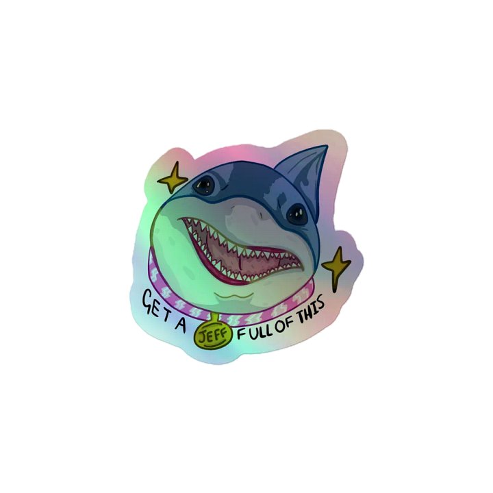 Jeff the Landshark Holographic Sticker Sheet product image (1)