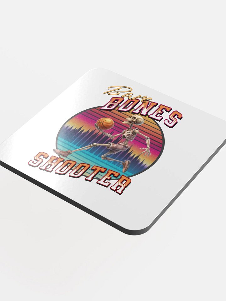 Bare Bones Shooter Sunset Slam Dunk Cork Coaster product image (1)