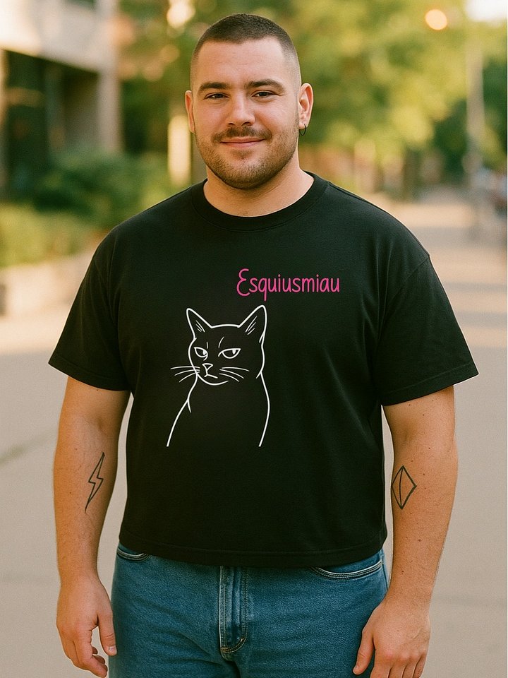 "Esquiusmiau" Boxy Tee (Dark) product image (2)